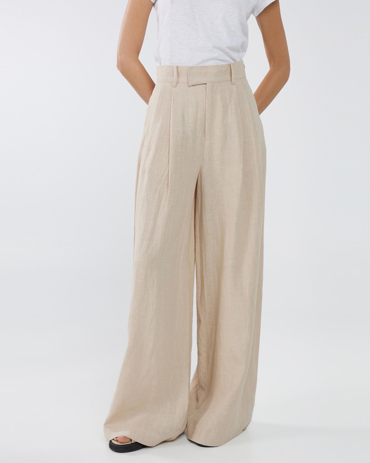 AERE Linen Wide Leg Pants AirRobe