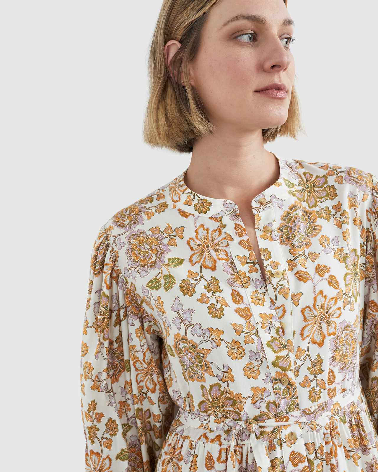 French Connection Heather Floral Button Dress AirRobe