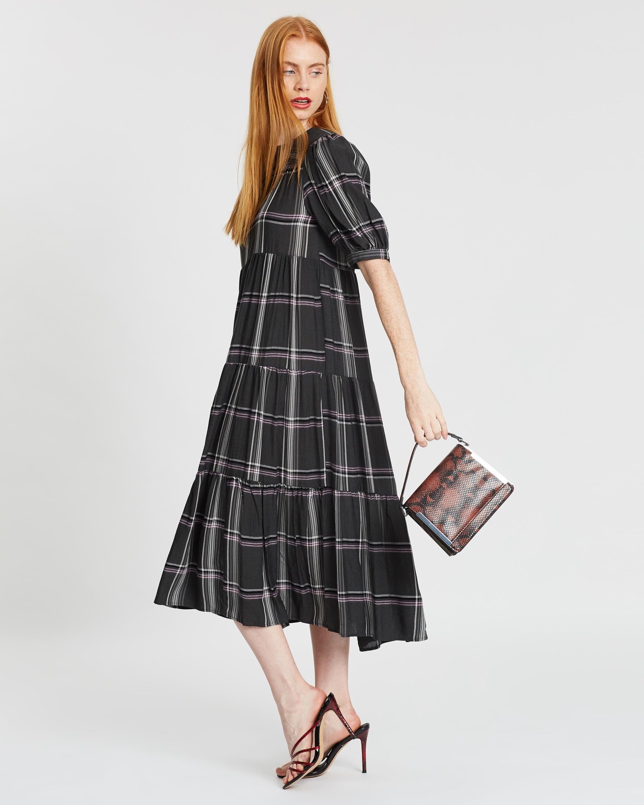 Chuck On Check Midi Dress
