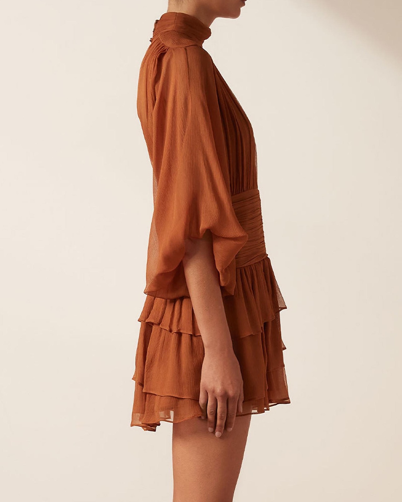 Noemi Long Sleeve Ruched Mini Dress