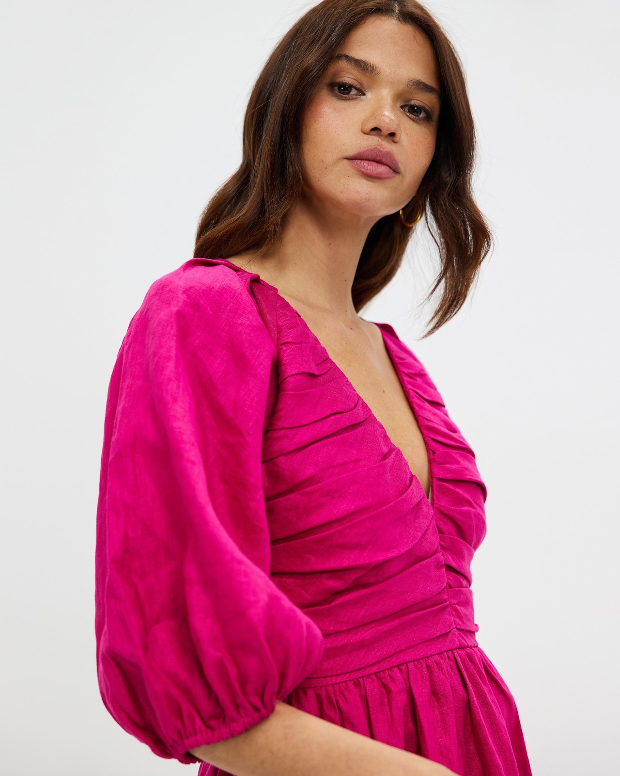Ruched Bodice Mini Dress
