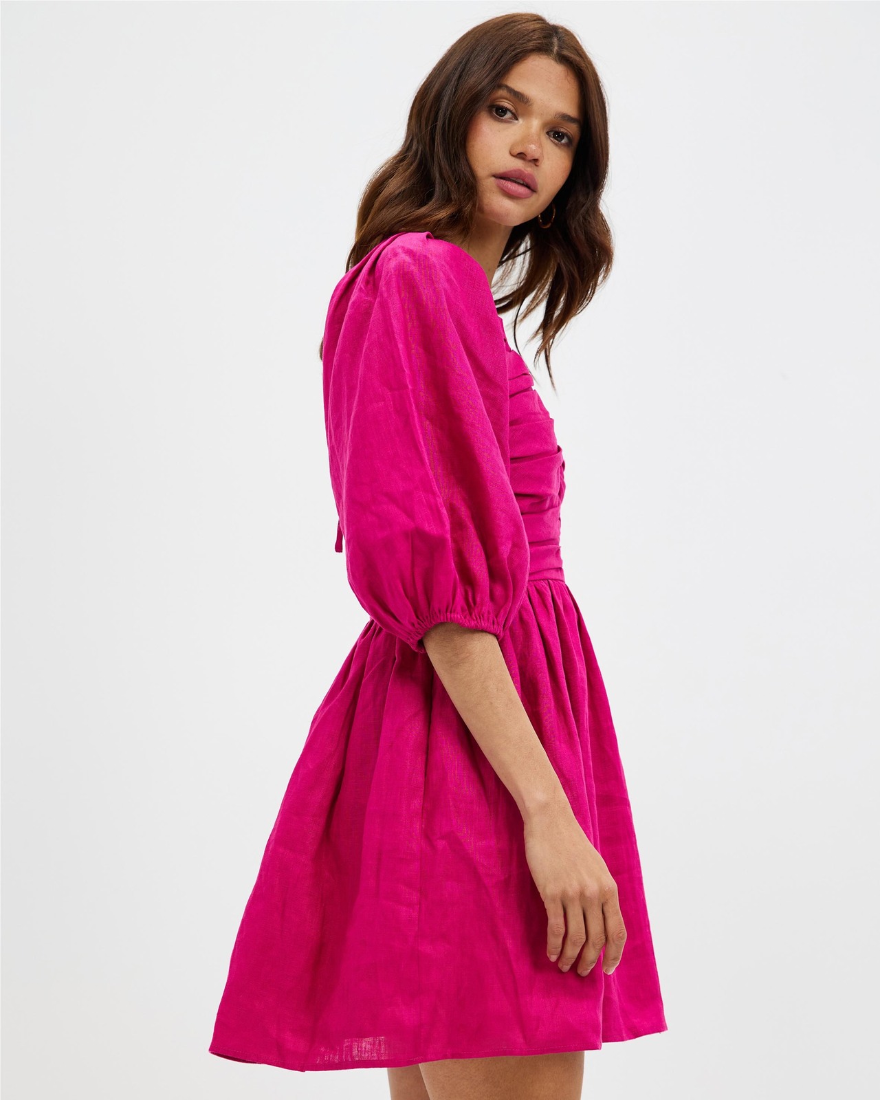 Ruched Bodice Mini Dress