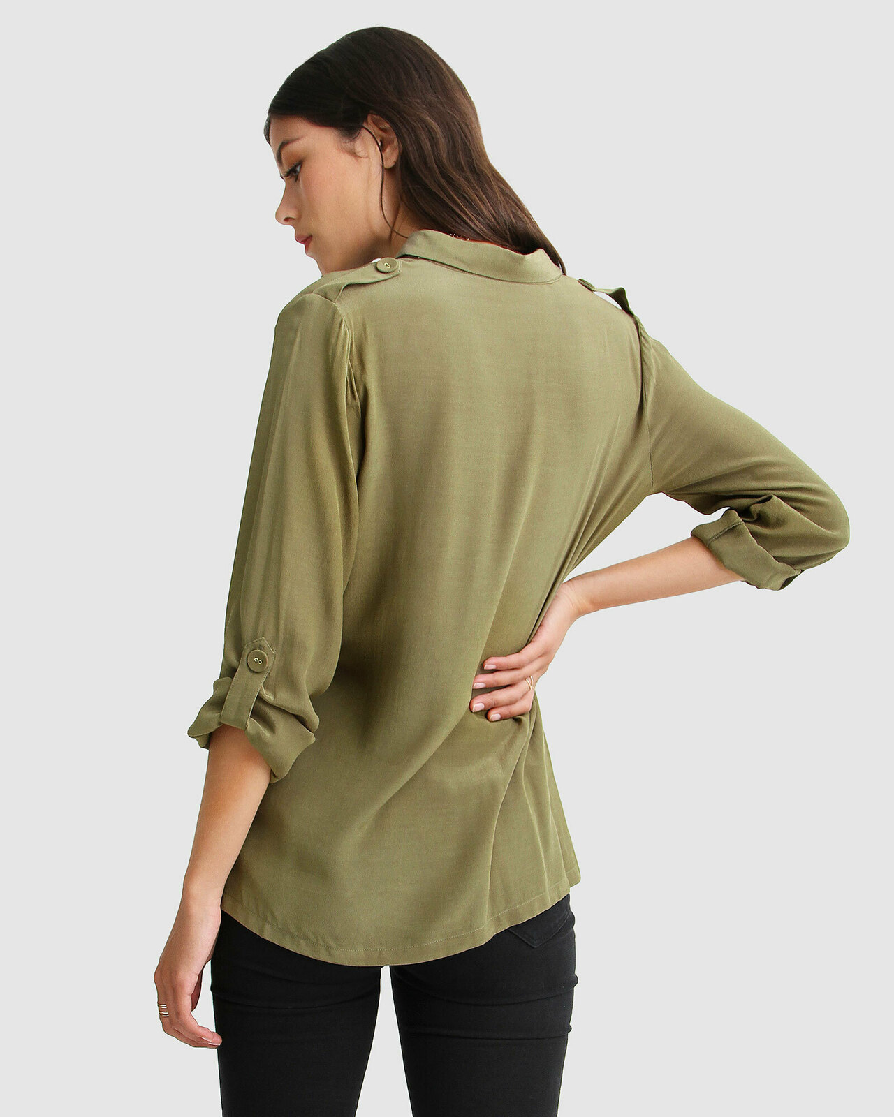 Eclipse Rolled Sleeve Blouse