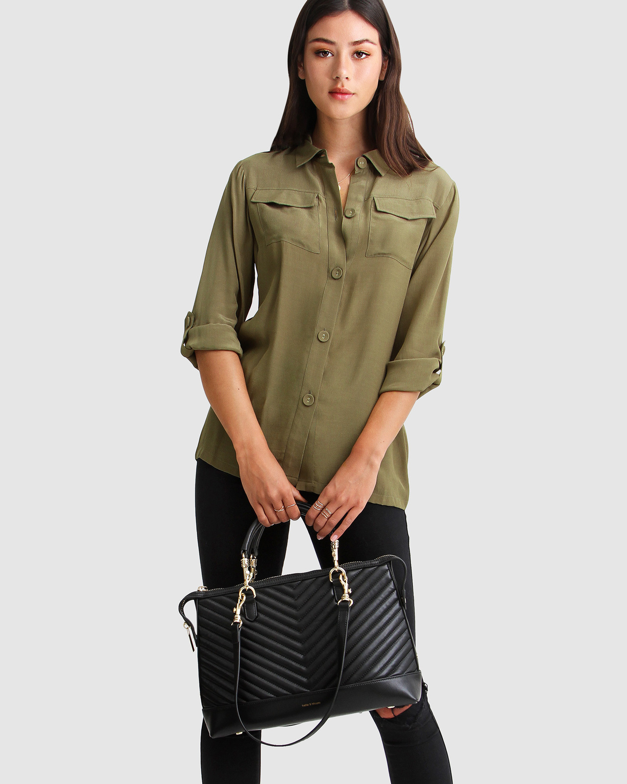 Eclipse Rolled Sleeve Blouse