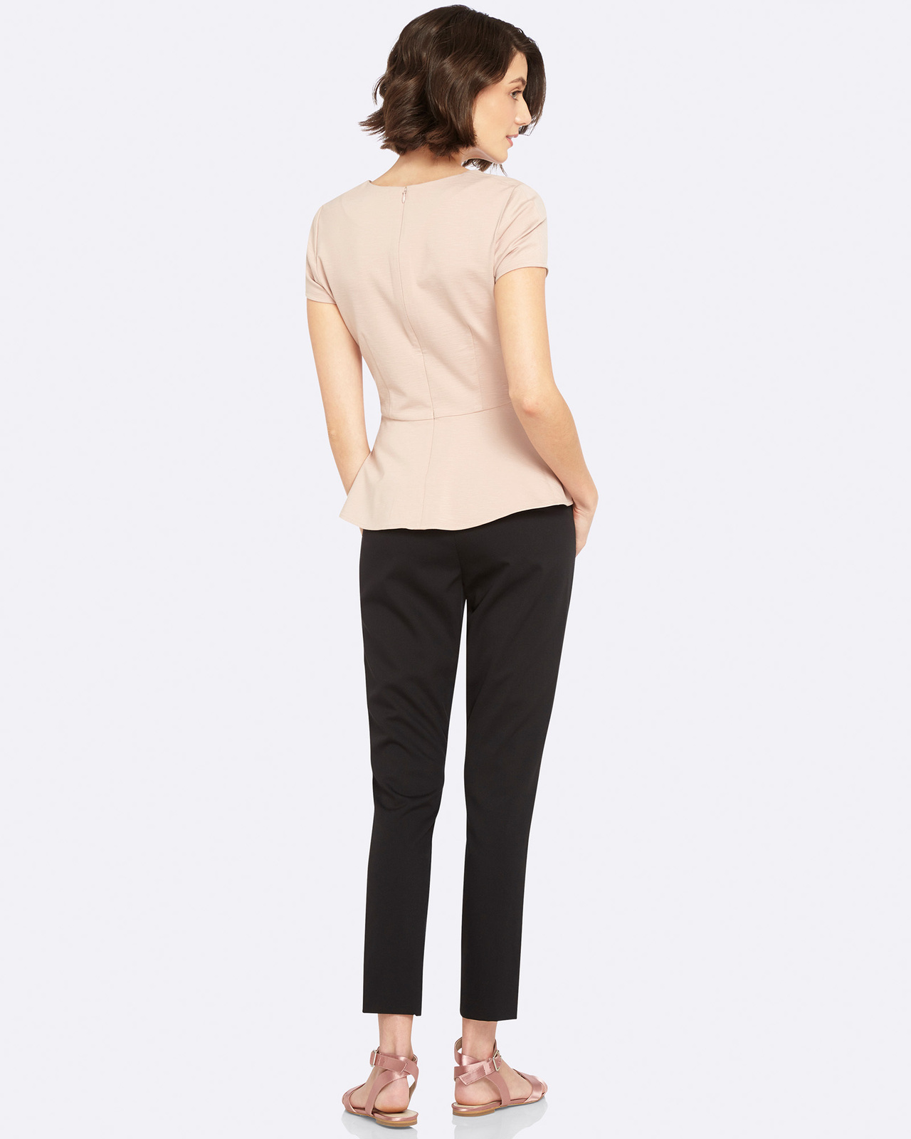 Ivy Peplum Ponti Top