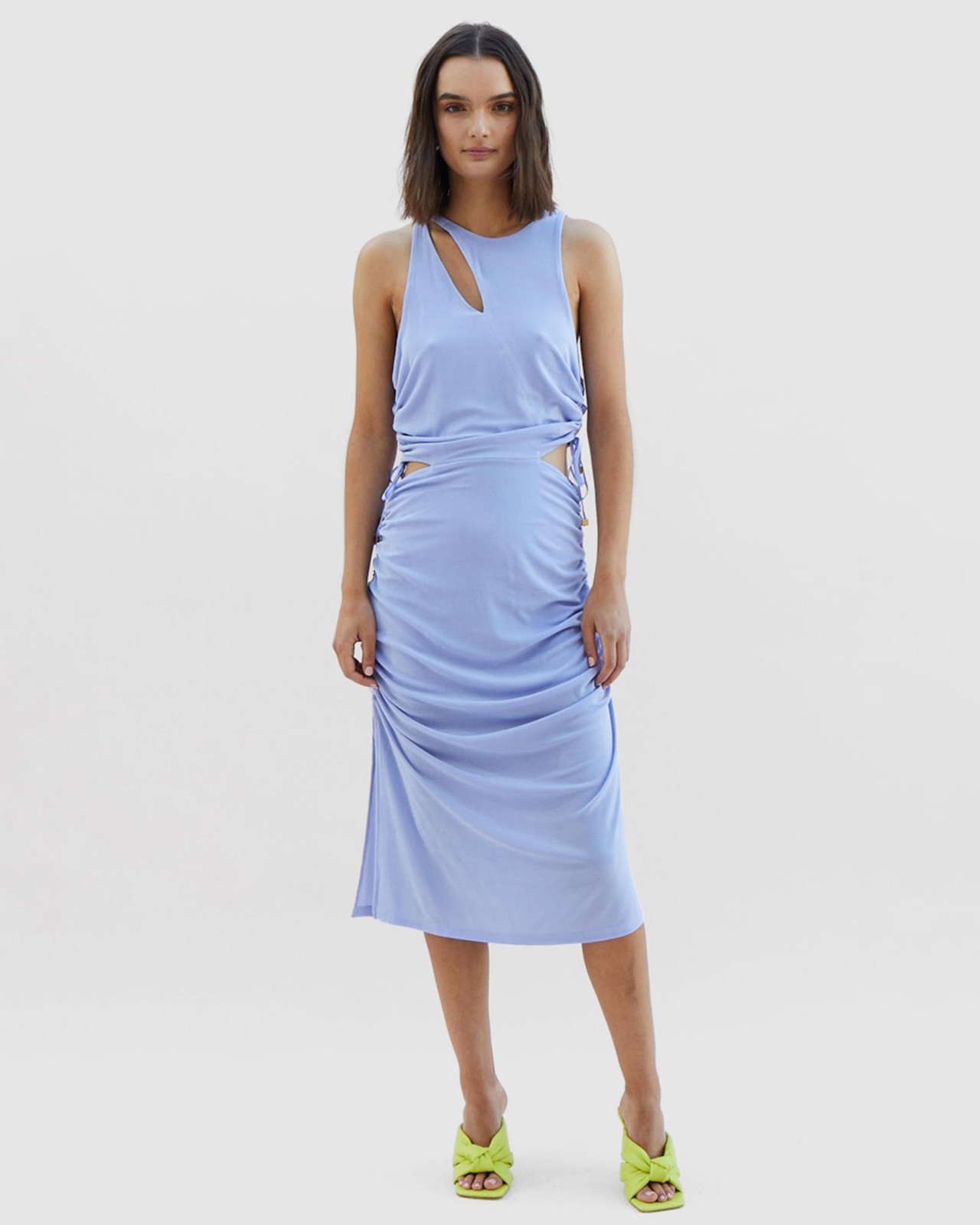 The Liz Rouched Midi Tank Dress