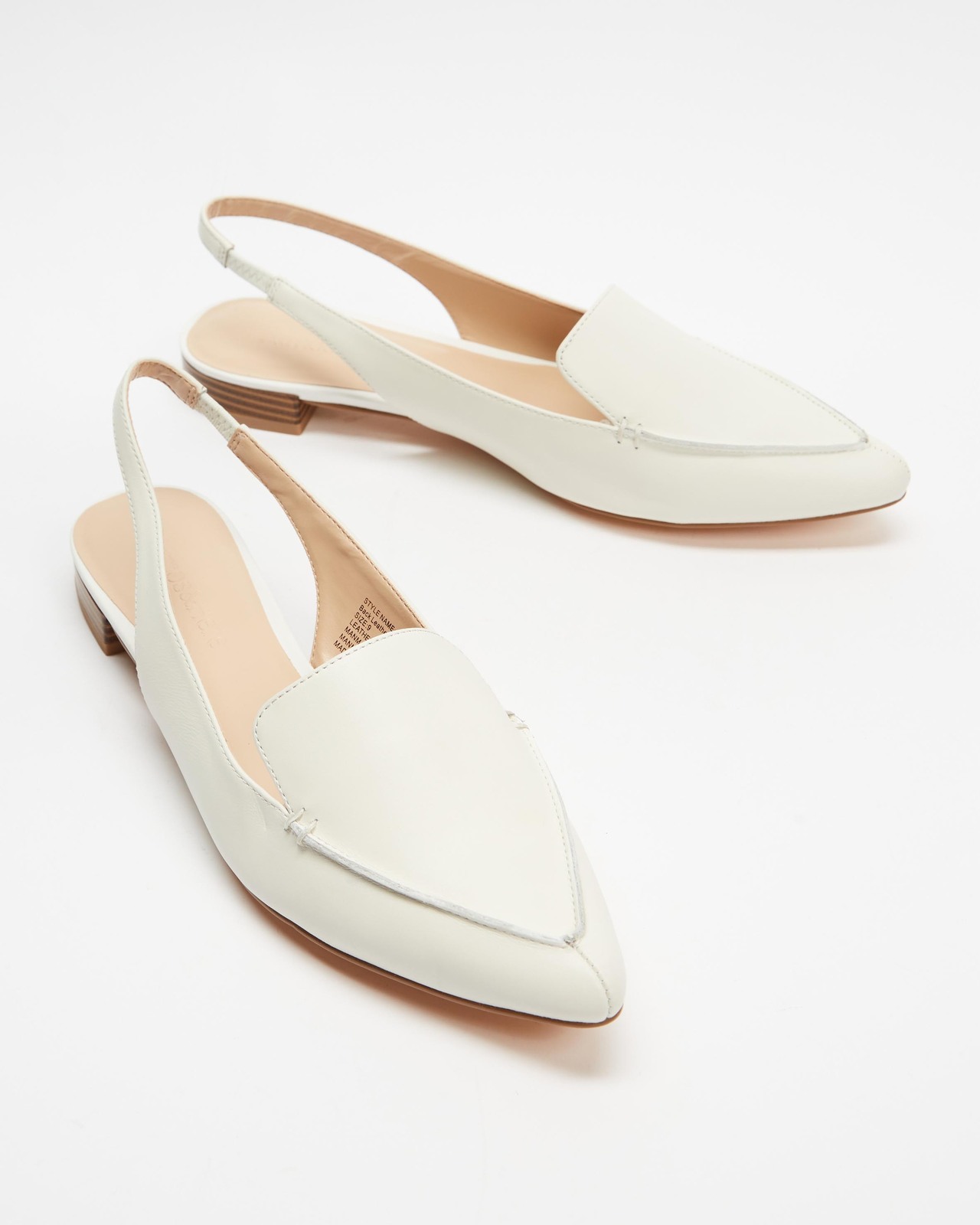 Solly Sling Back Leather Flats