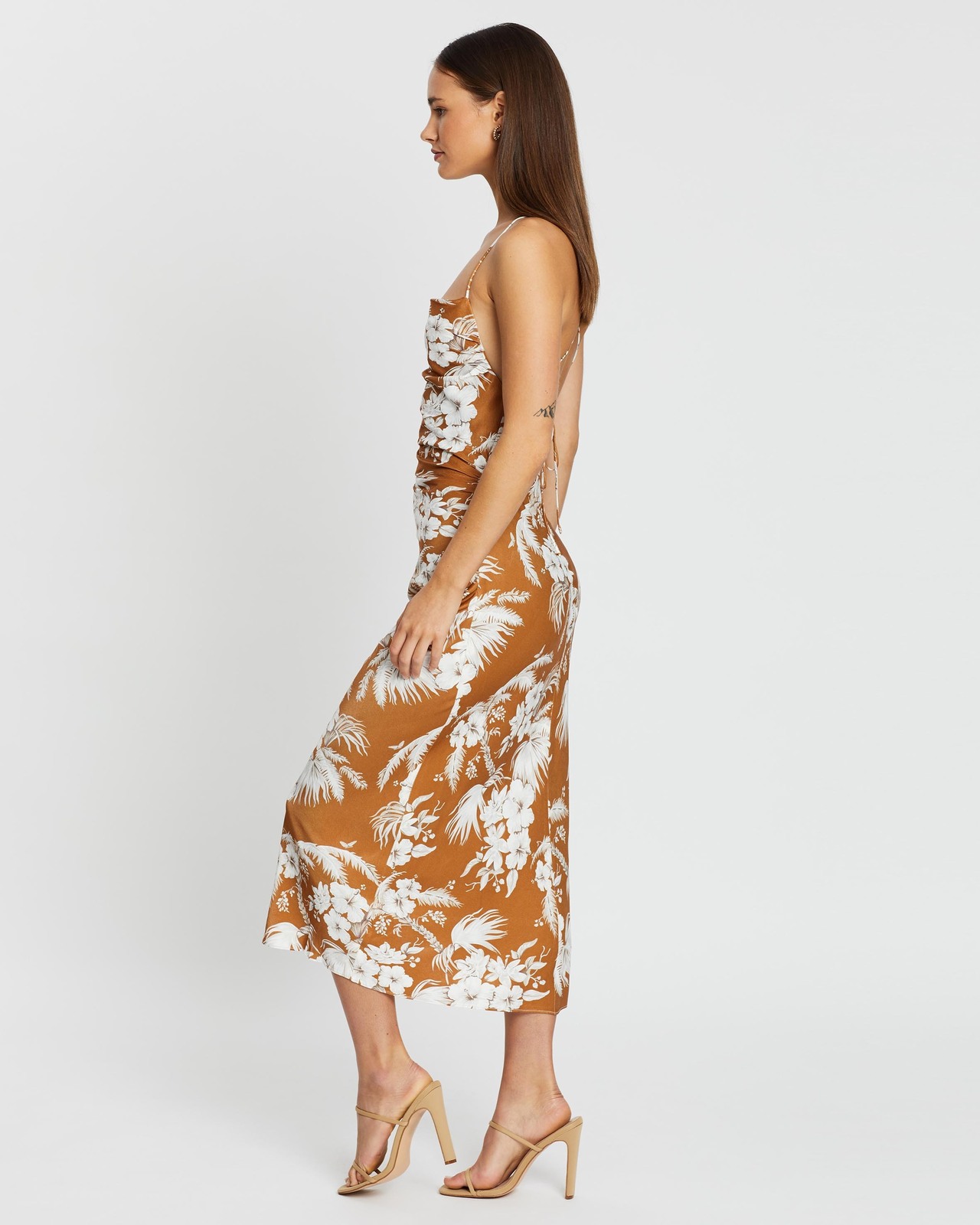 Wescott Ruched Backless Slip Dress