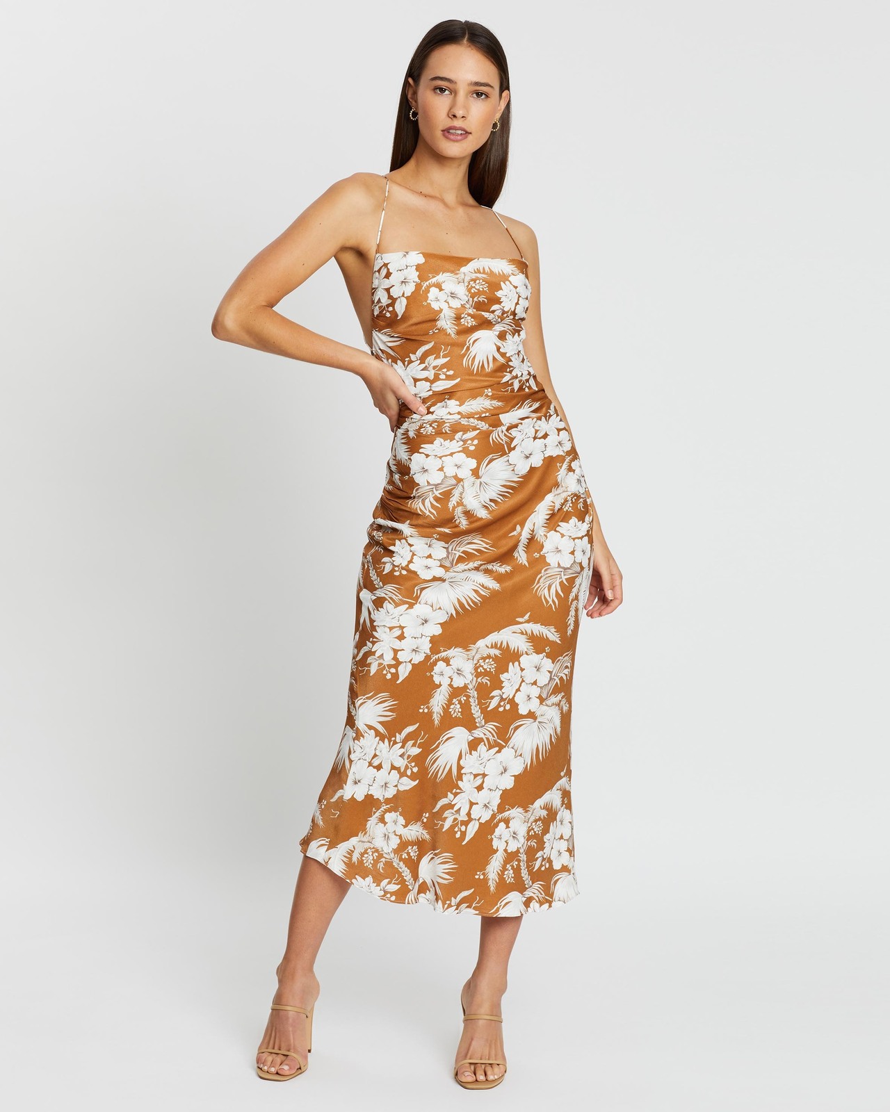 Wescott Ruched Backless Slip Dress