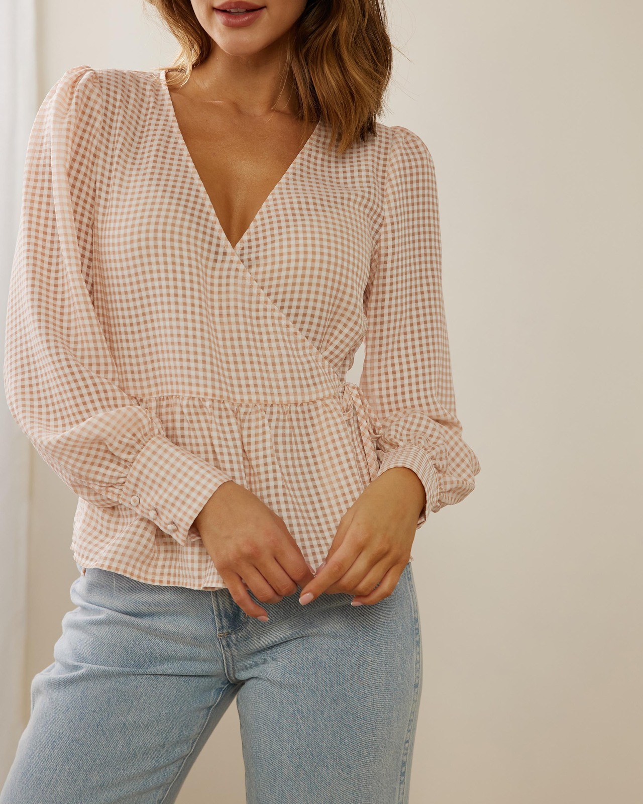 Penny Wrap Front Blouse