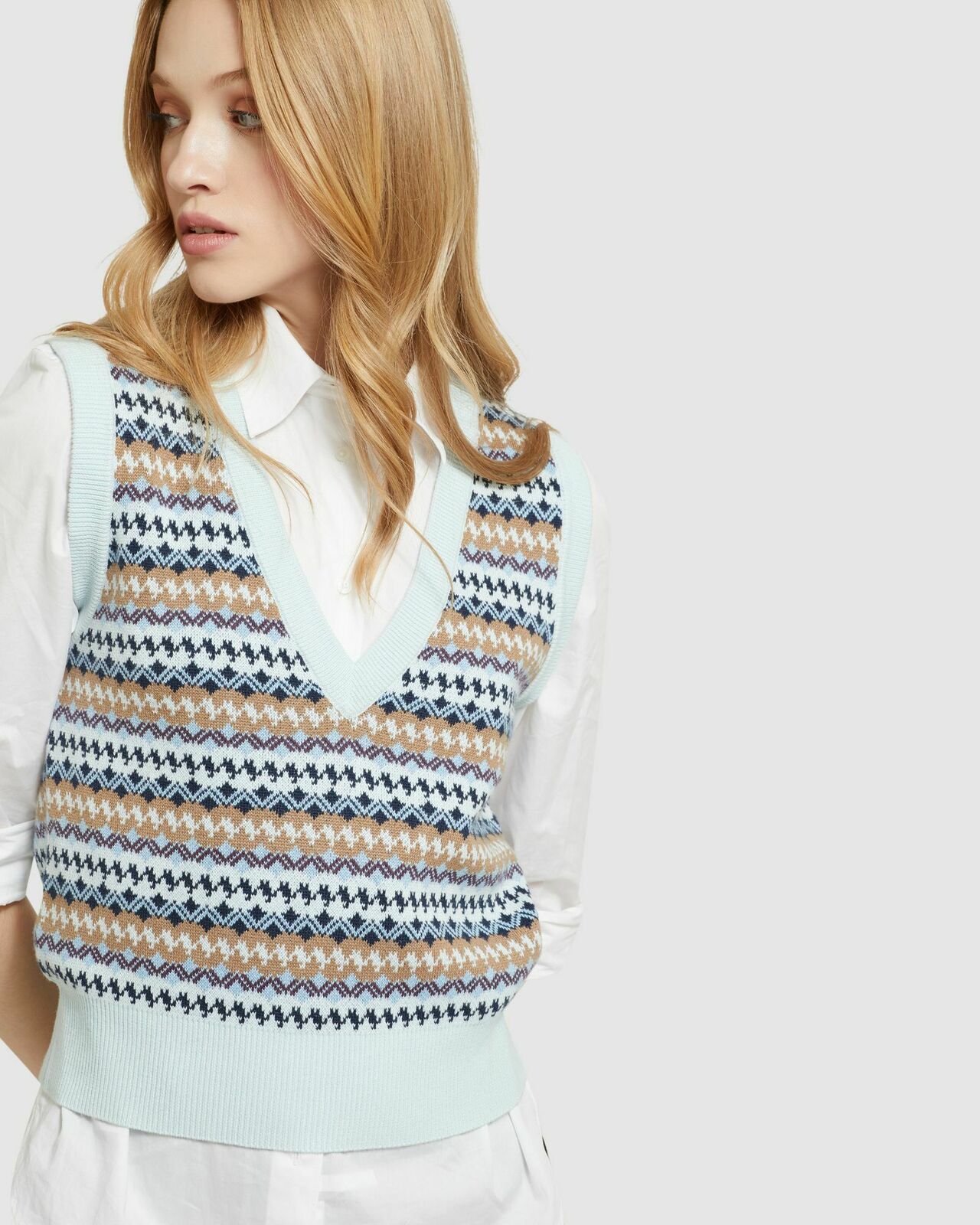 Kailee Jacquard Knitted Vest