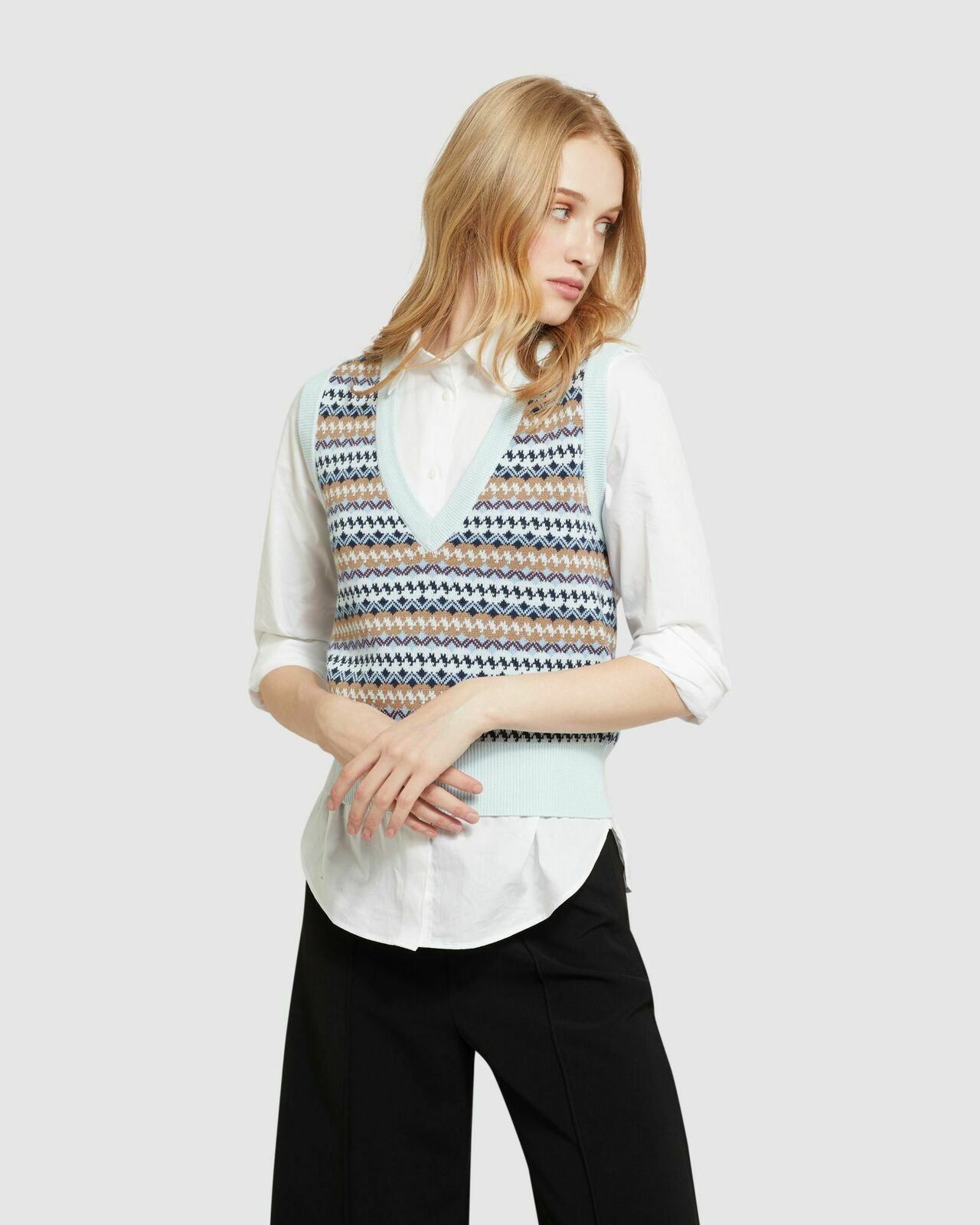 Kailee Jacquard Knitted Vest