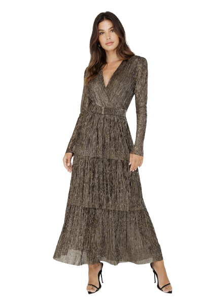 Forever New Marilyn Satin Wrap Midi Dress Sage - AirRobe