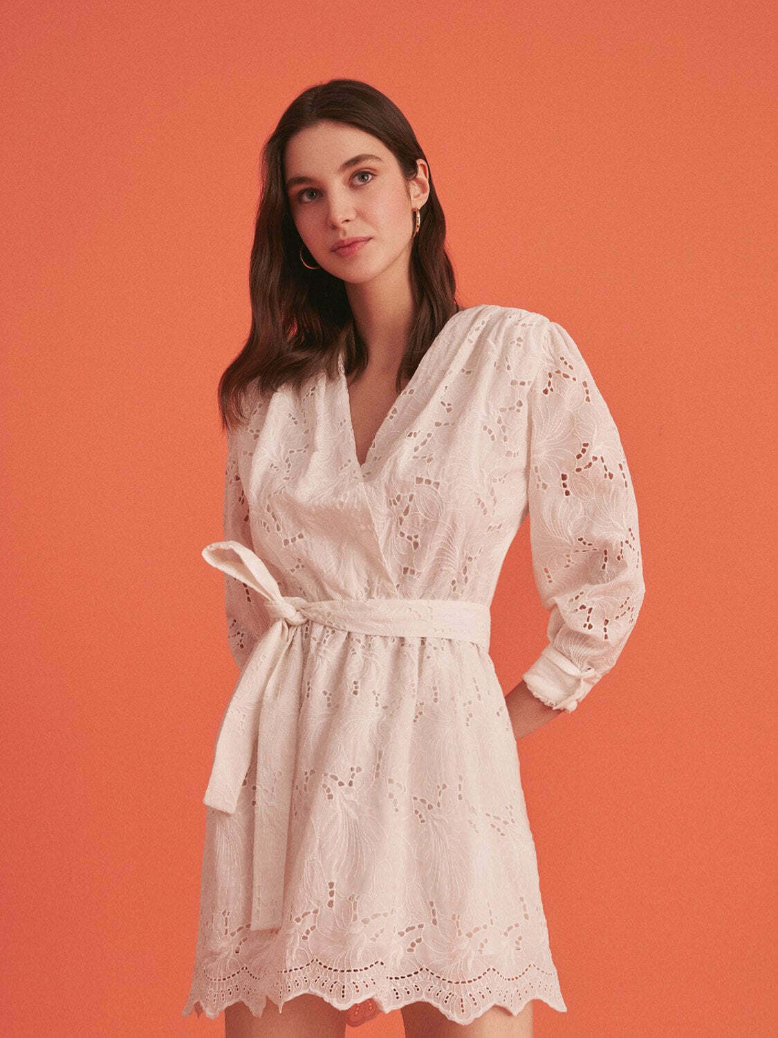 Nocturne Embroidered Wrap Mini Dress - AirRobe Nocturne Embroidered Wrap Mini Dress - AirRobe