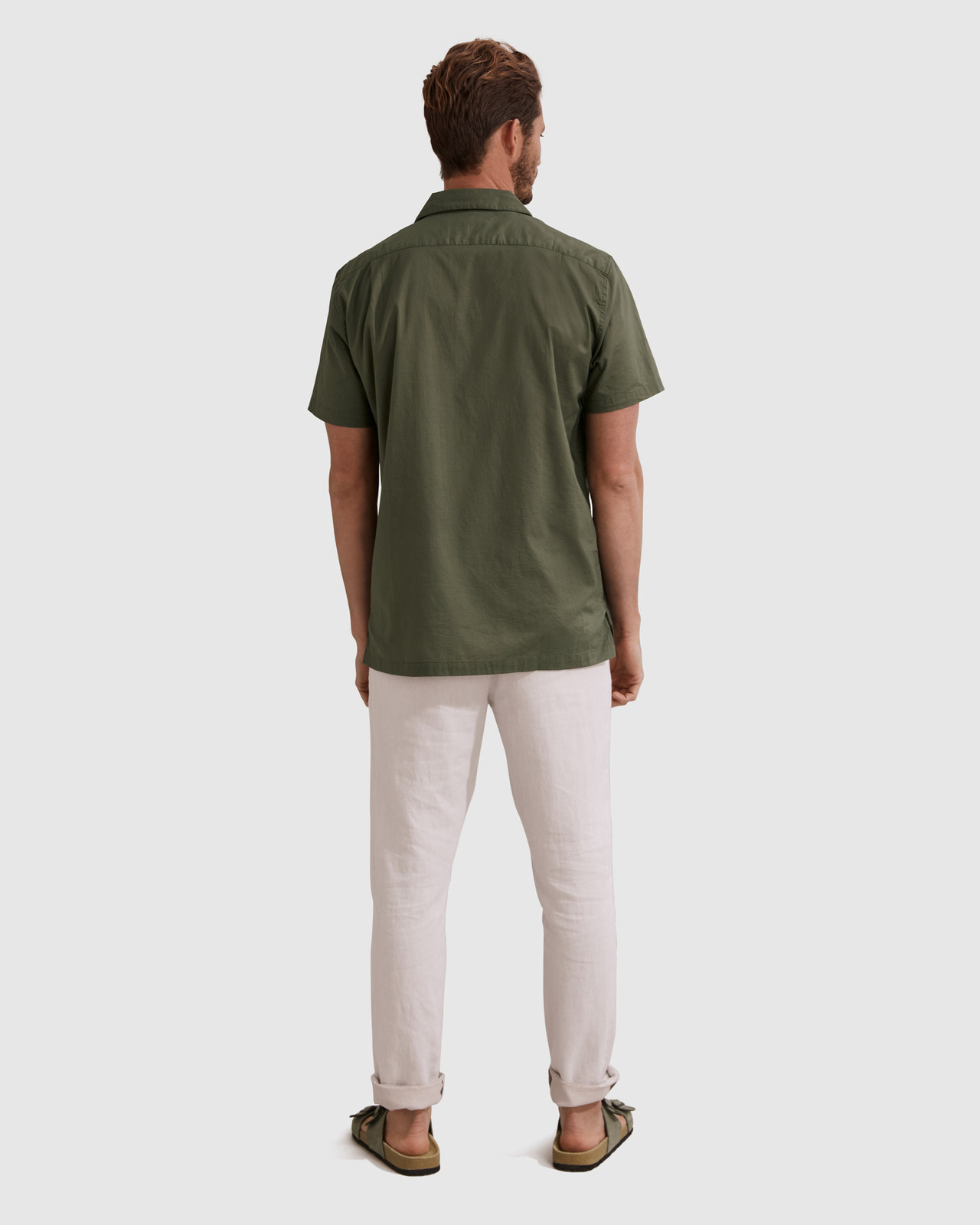 Short Sleeve Regular Fit Revere Voile Shirt