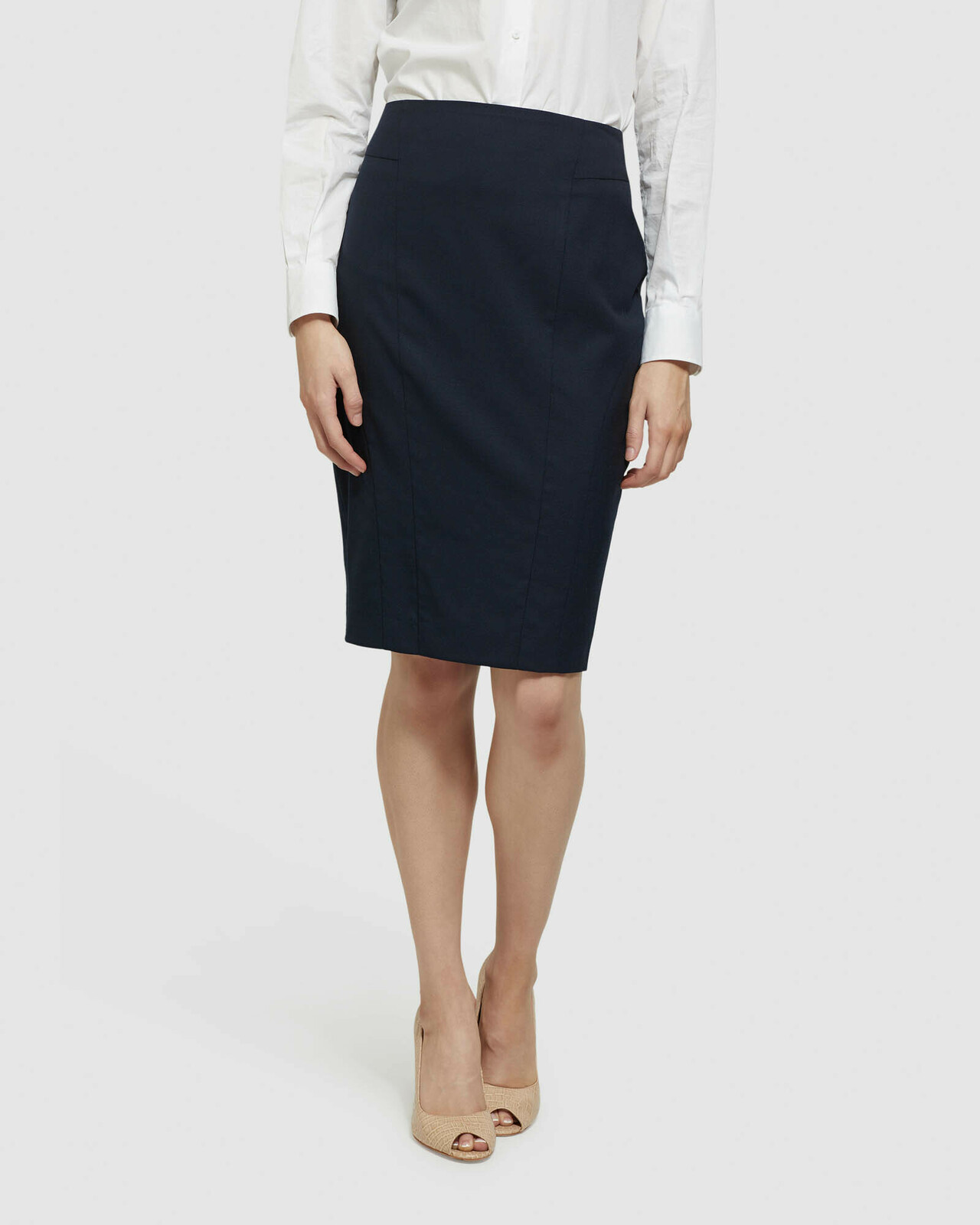 Monroe Wool Stretch Suit Skirt