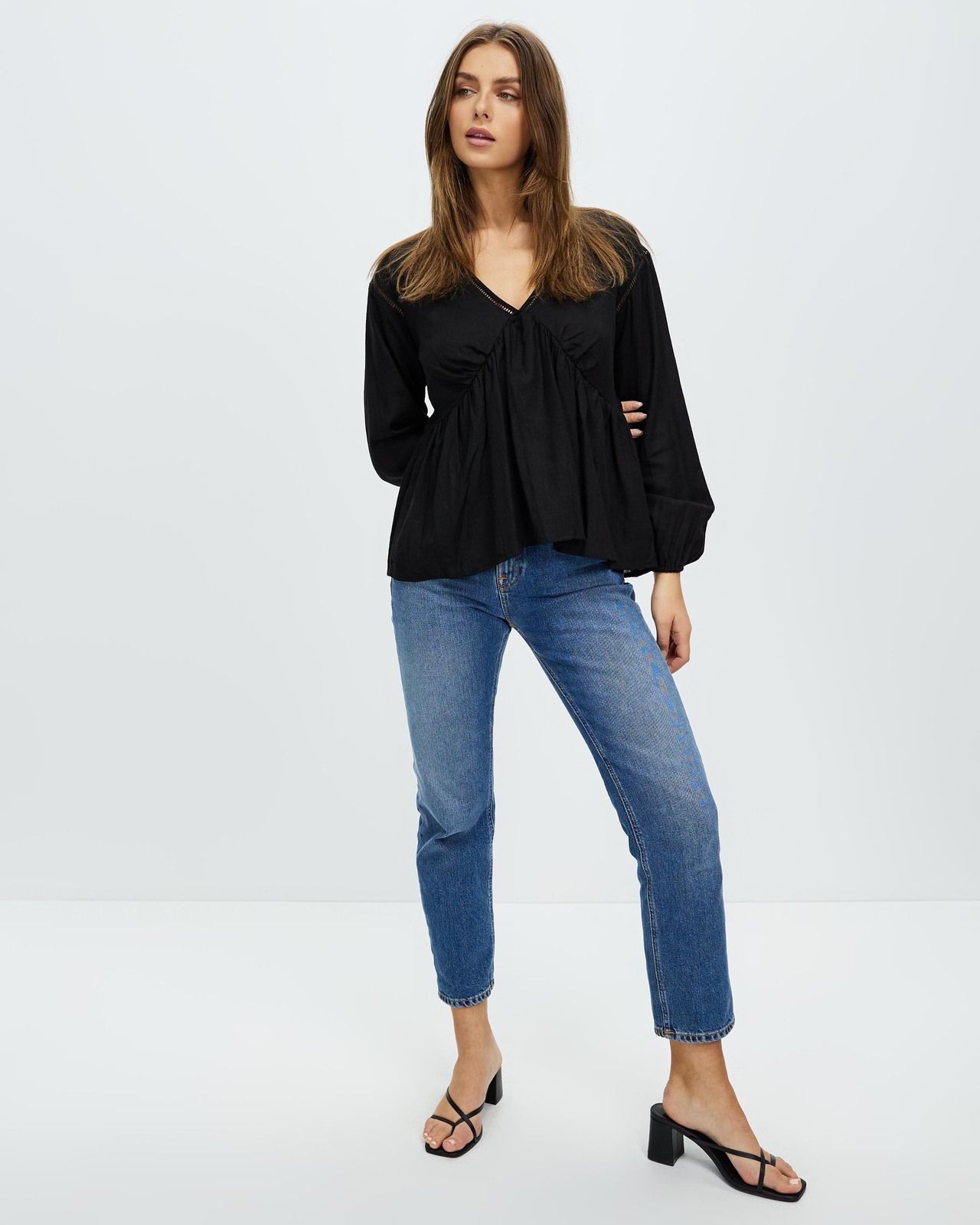 Rayne Linen Blend Smock Blouse