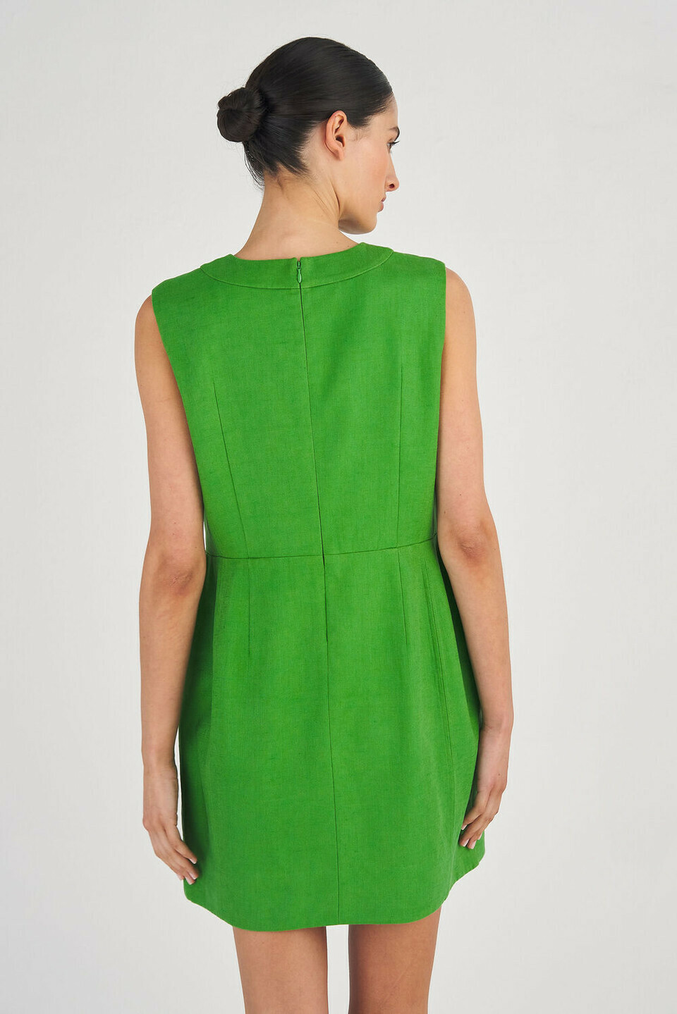 oroton green bow dress Bow-Detail Corset Mini Dress in Emerald Green - 14
