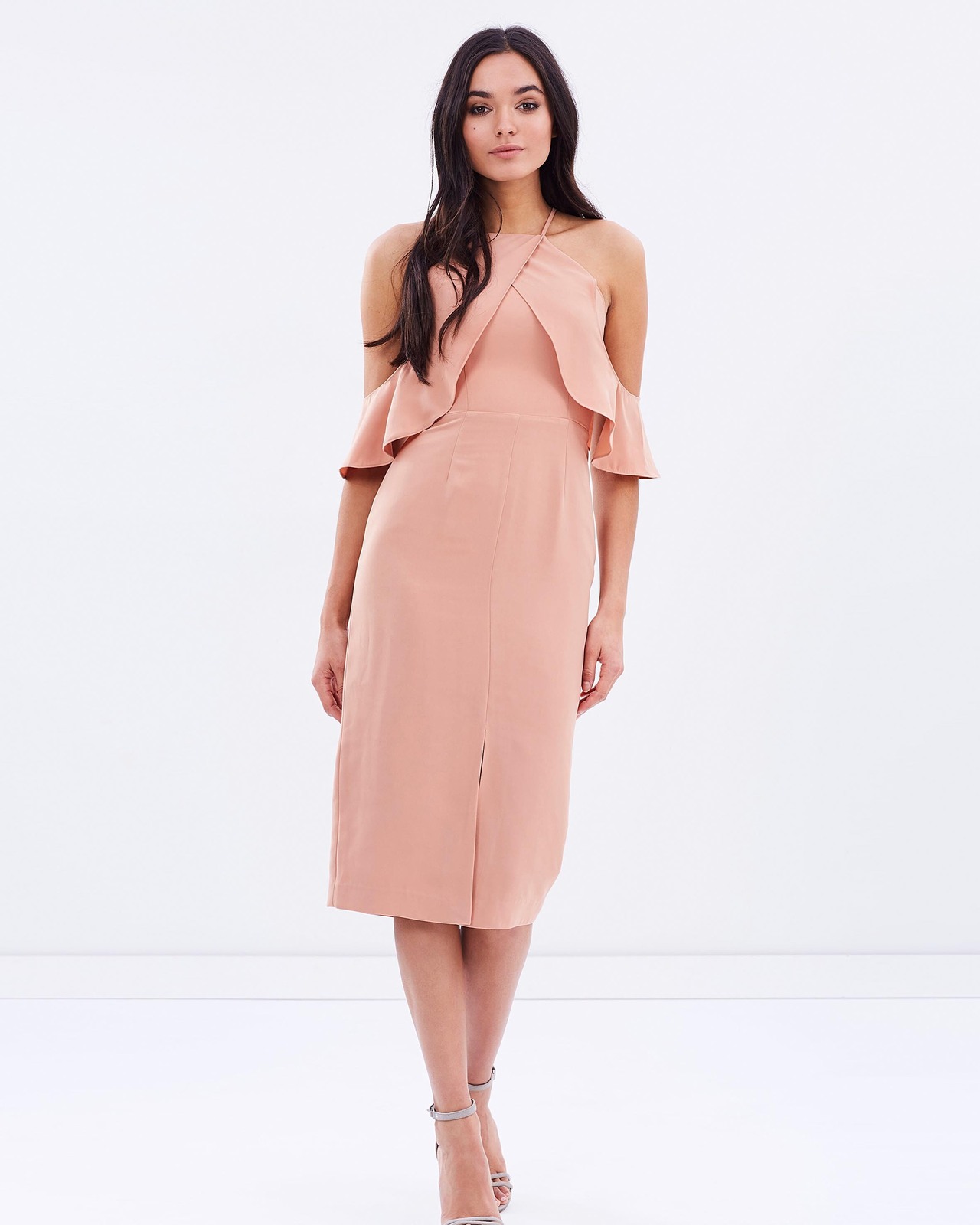 keepsake the label pink dress NWT Keepsake The Label No Limits MIDI Blush Pink Dress Size L