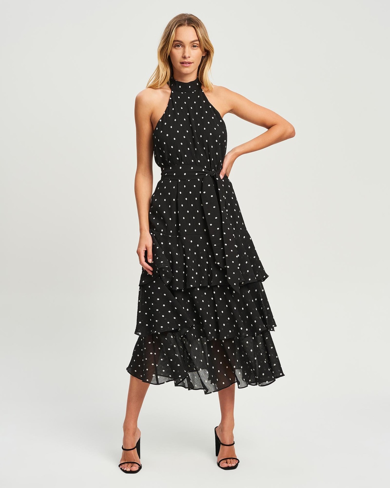 knee length dresses for ladies Tonya Maxi Dress- Aviator Blue  Irma Marie Designer Apparel
