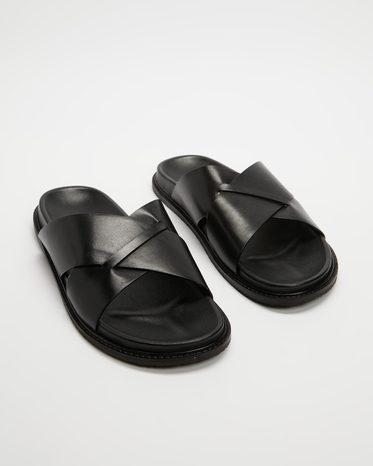 Carlton Chunky Leather Slides