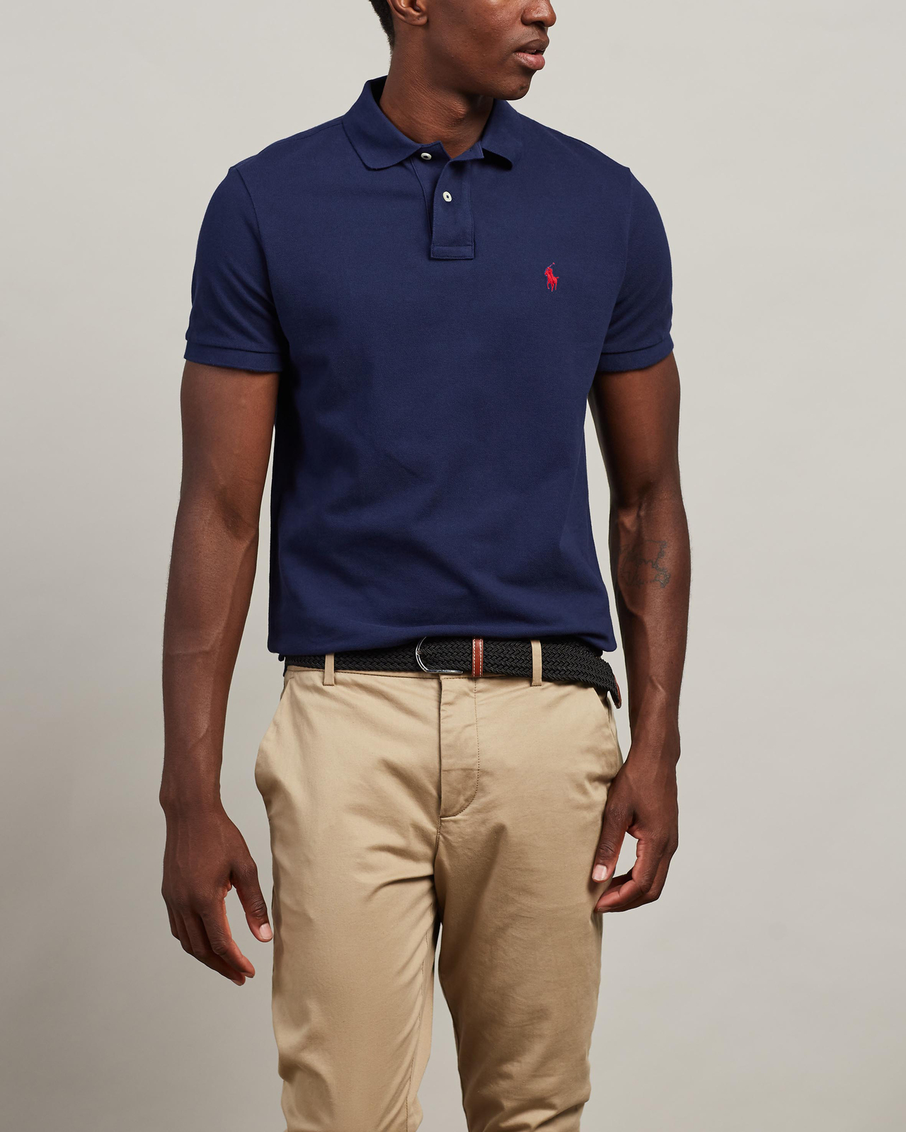 Custom Slim Fit Mesh Polo