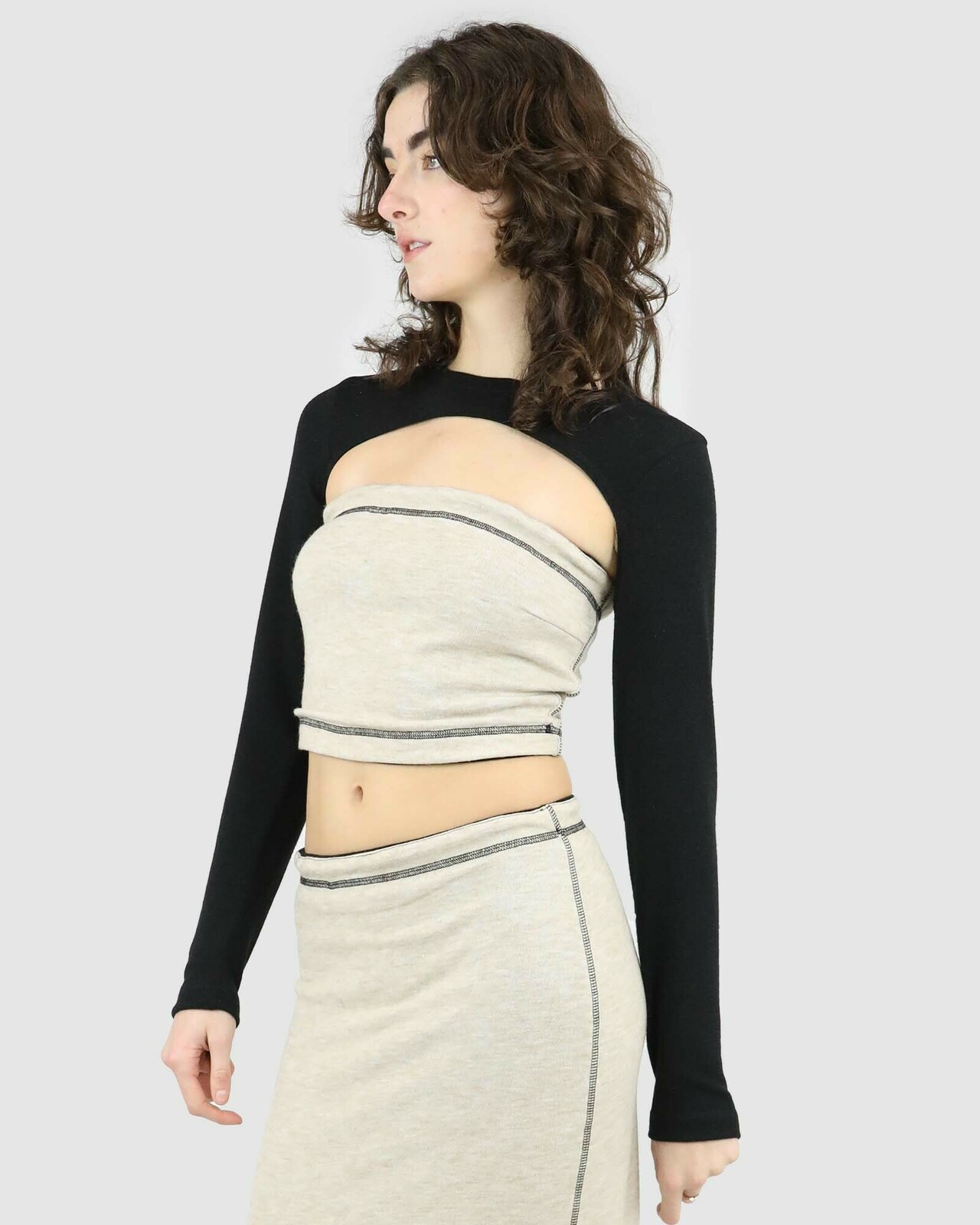 Knit Shrug Bolero: Black