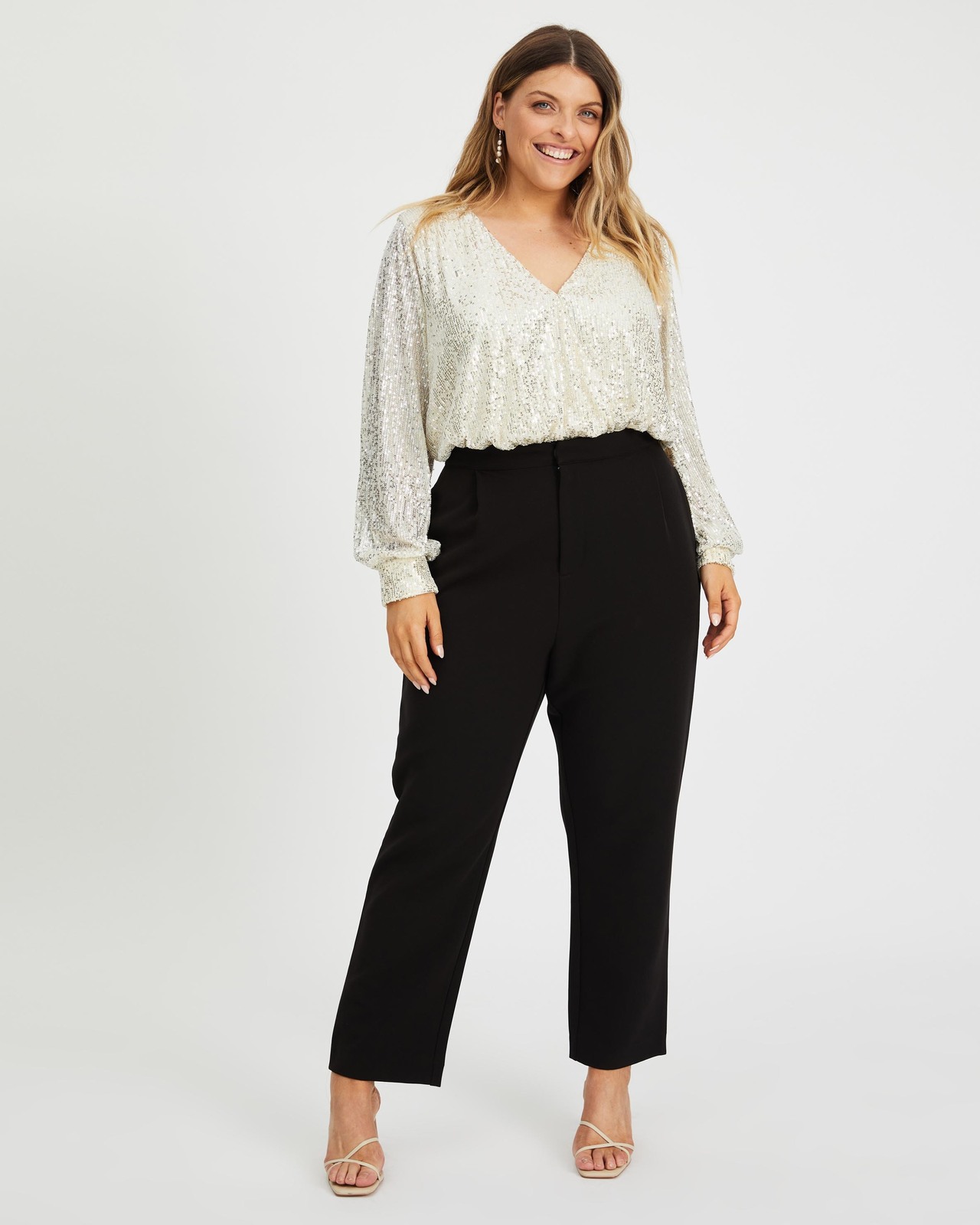 Breanna Wrap Sequin Bodysuit