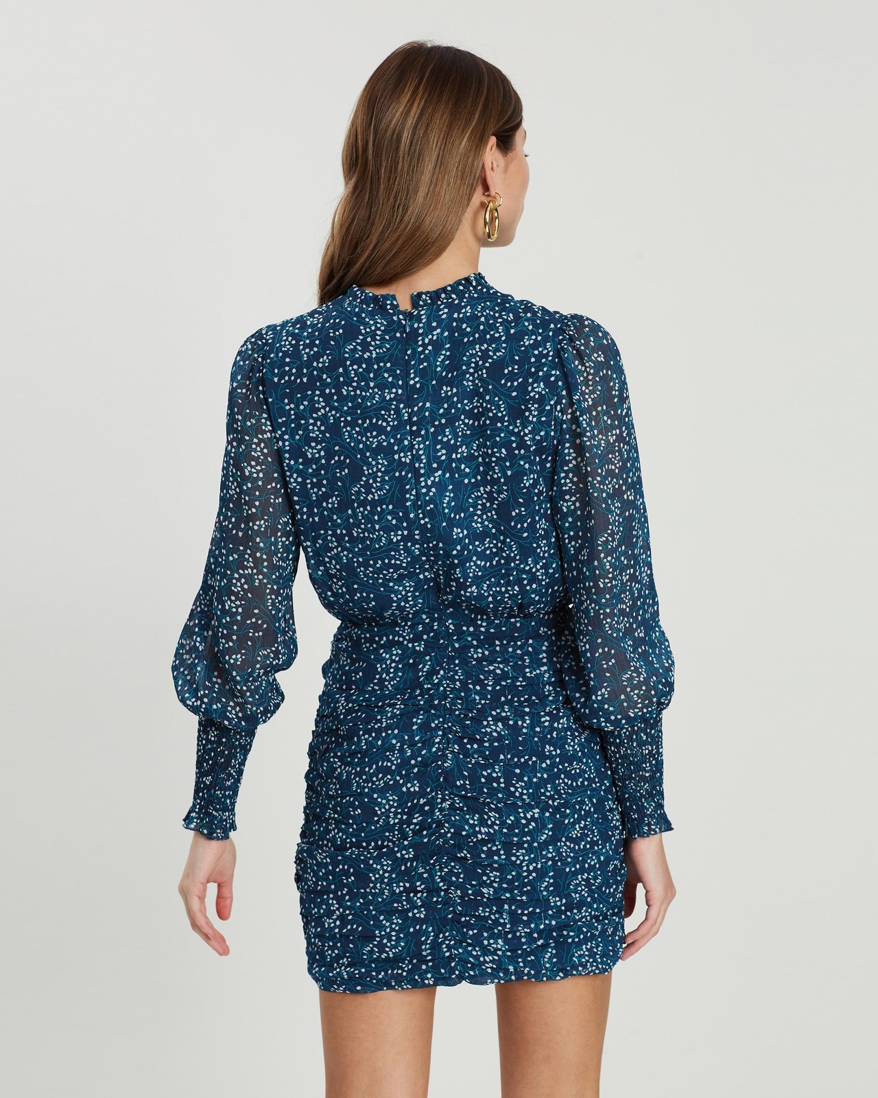Georgie Ruched Sleeve Mini Dress