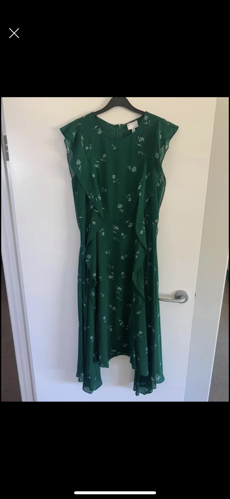 witchery green floral dress Marlow Cap Sleeve Dress in Vintage Sage Bloom M main image 1