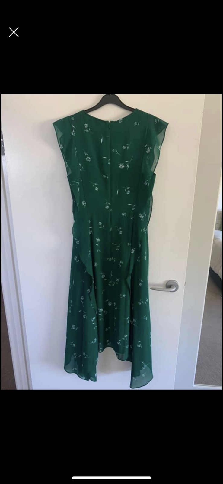green floral midi