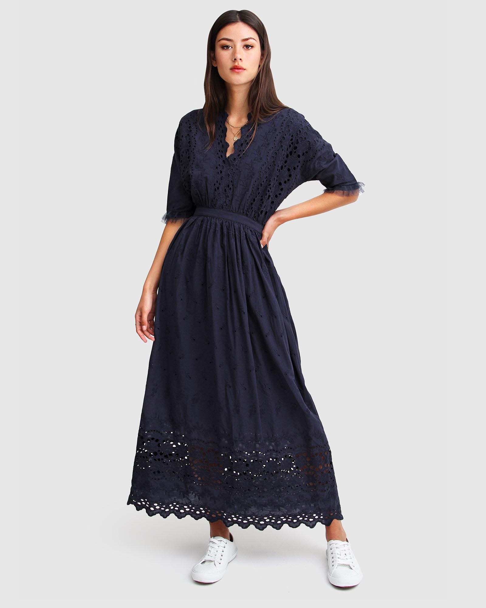 belle & bloom plus size denim dress Belle & Bloom Supercut Denim Dress