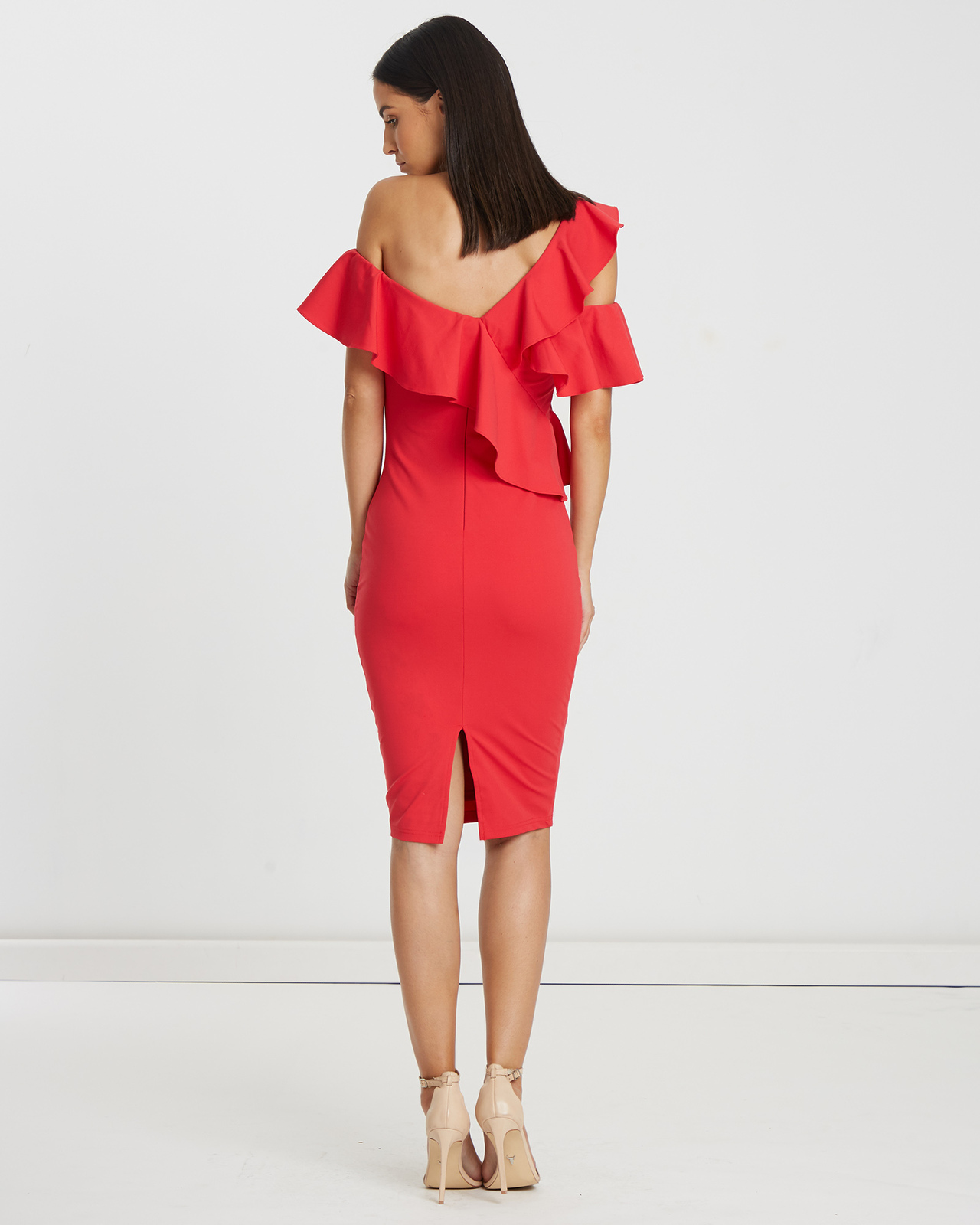 Arusha Frill Cold-Shoulder Dress