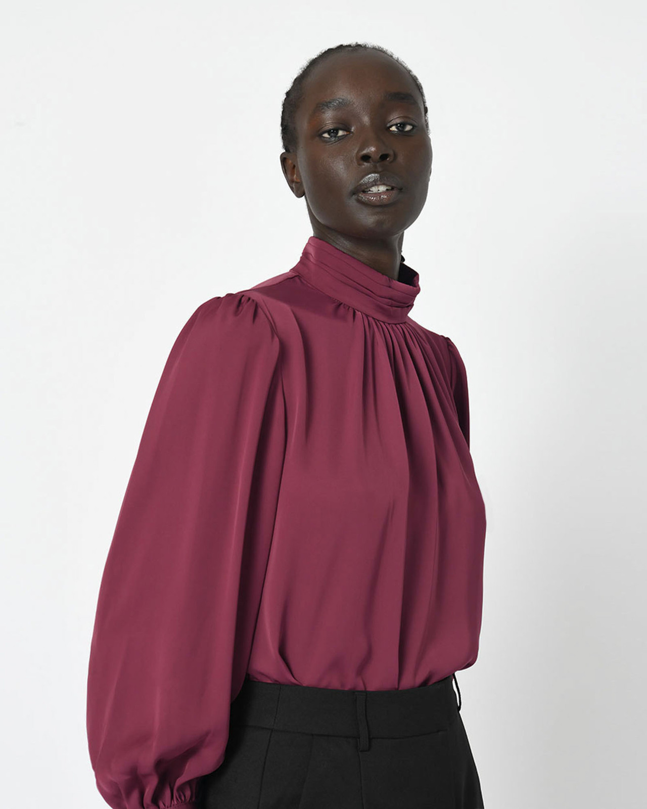 Evalina High Neck Blouse