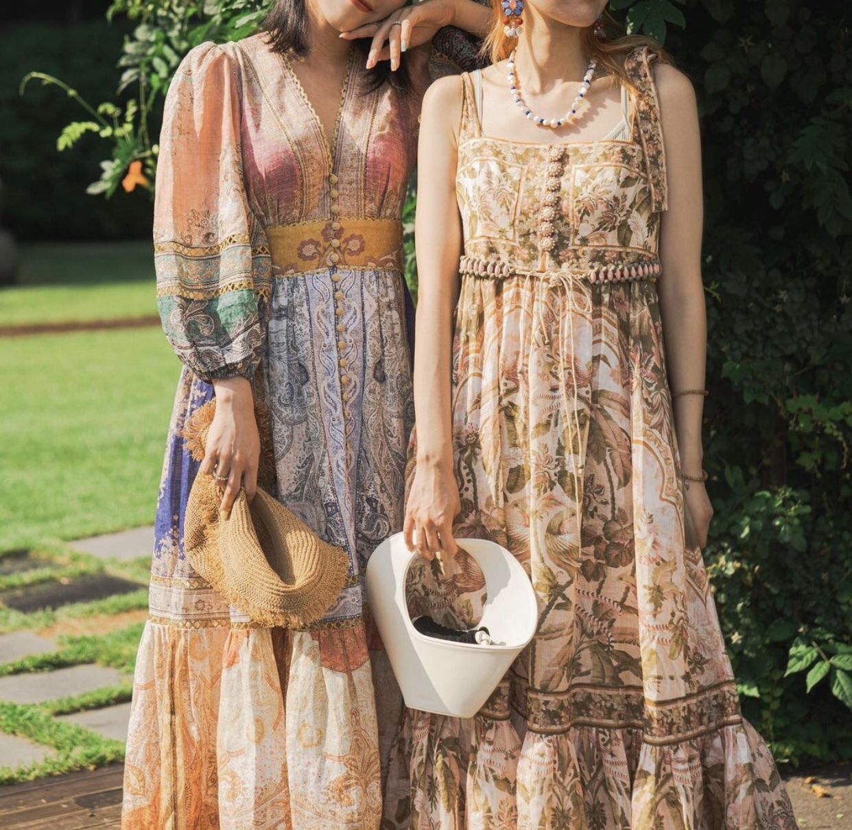 a line flowy midi dress Winona Blue Floral Off Shoulder Midi Dress Sydney