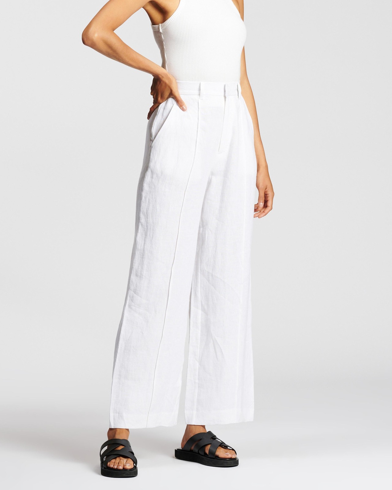 AERE Linen Straight Leg Pants AirRobe