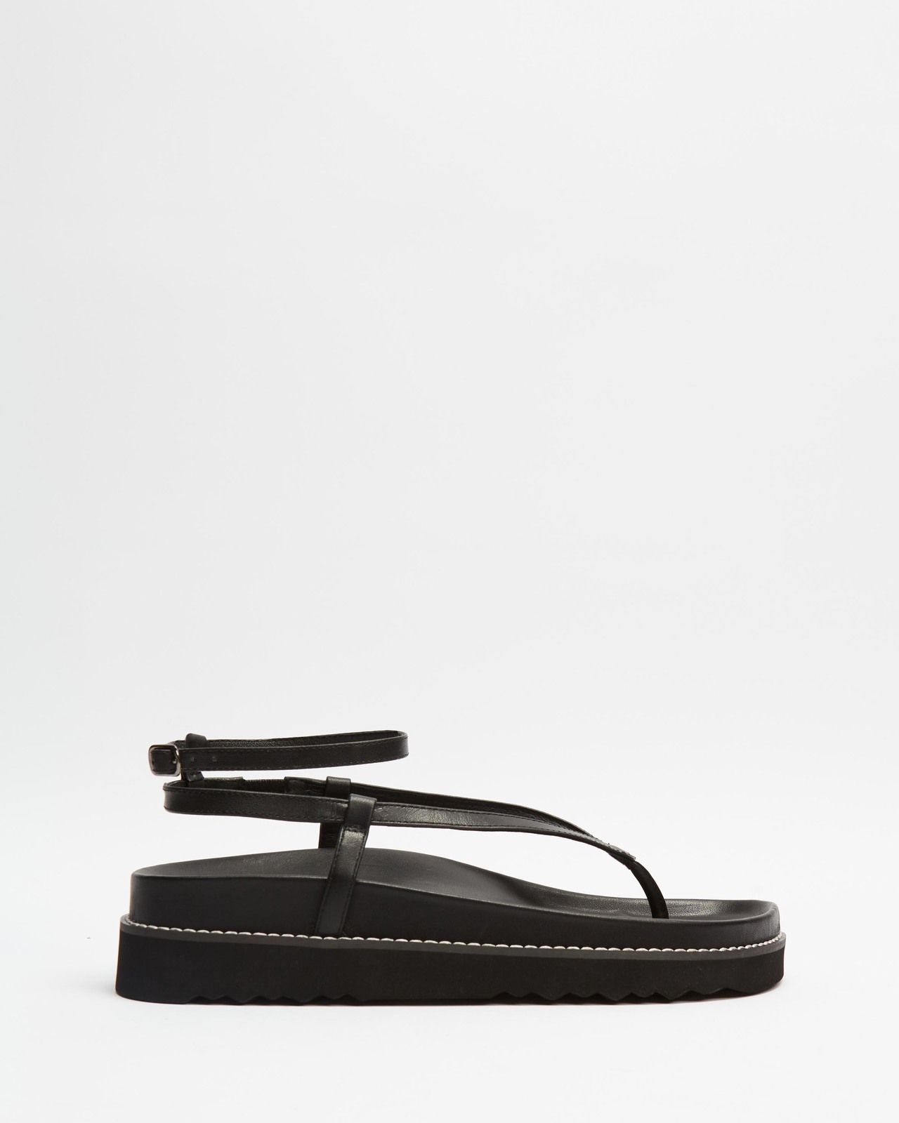 Thong Sandals Ankle Strap Flatforms White V-Strap Flatform Thong