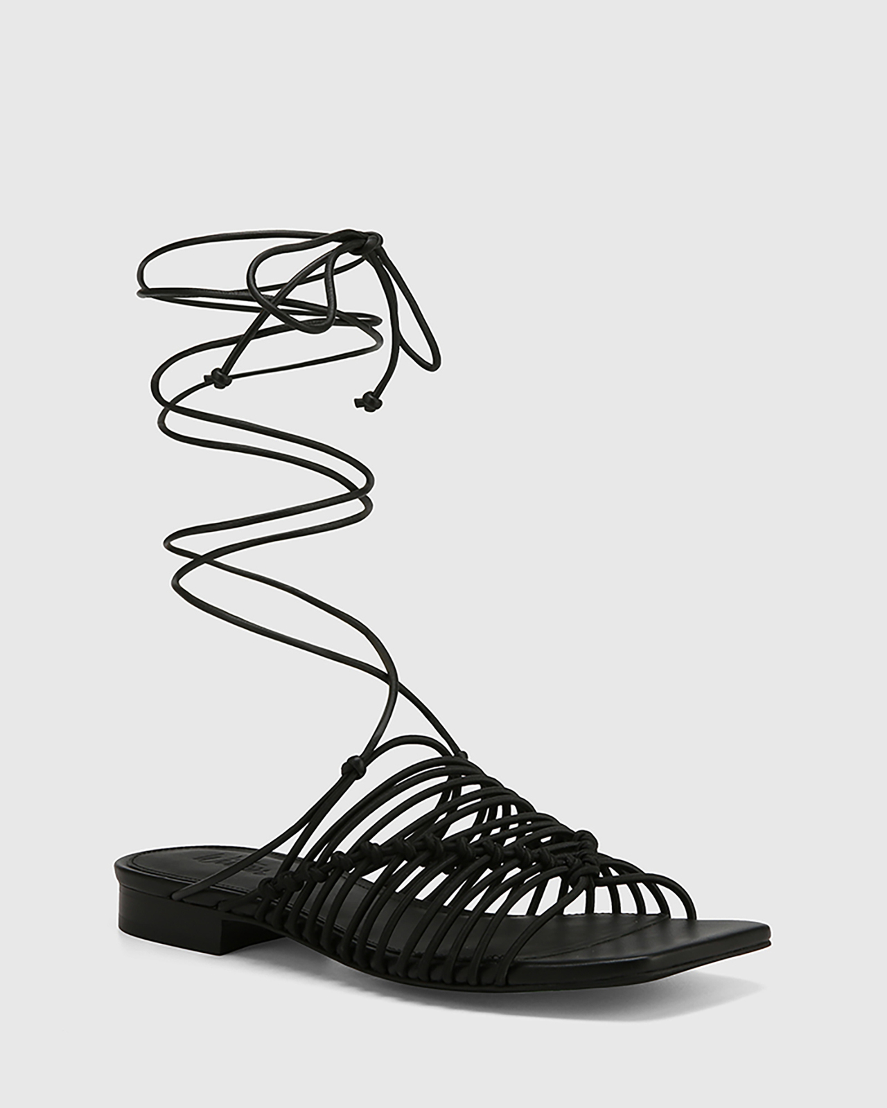 Armey Leather Strappy Flat Sandals