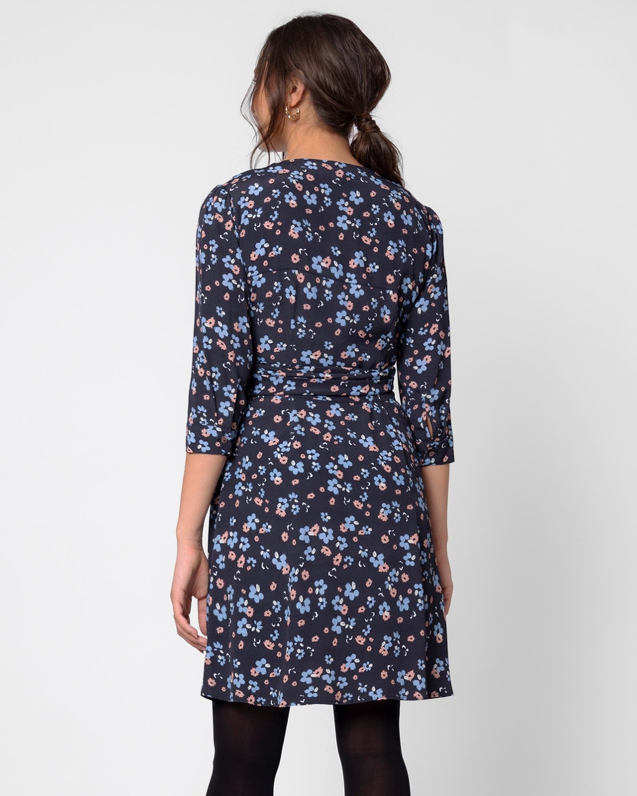 Joy Button Down Wrap Maternity Dress