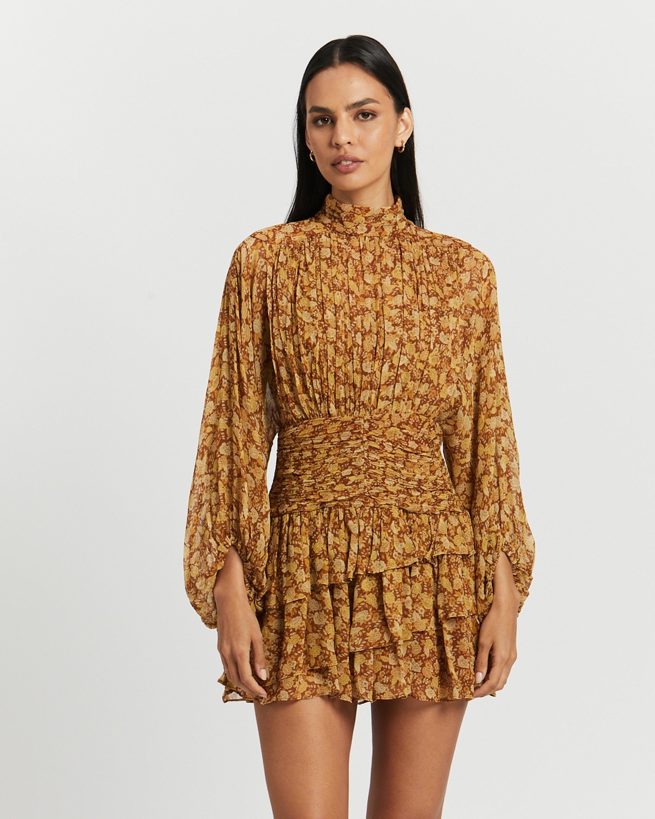 shona joy gold mini dress Shona Joy - Bria Mini Skirt main image 0