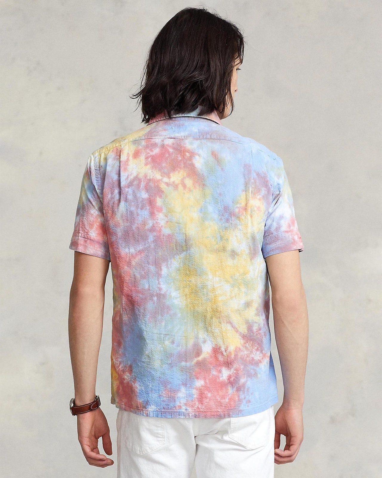 Classic Fit Tie-Dye Seersucker Shirt - THE