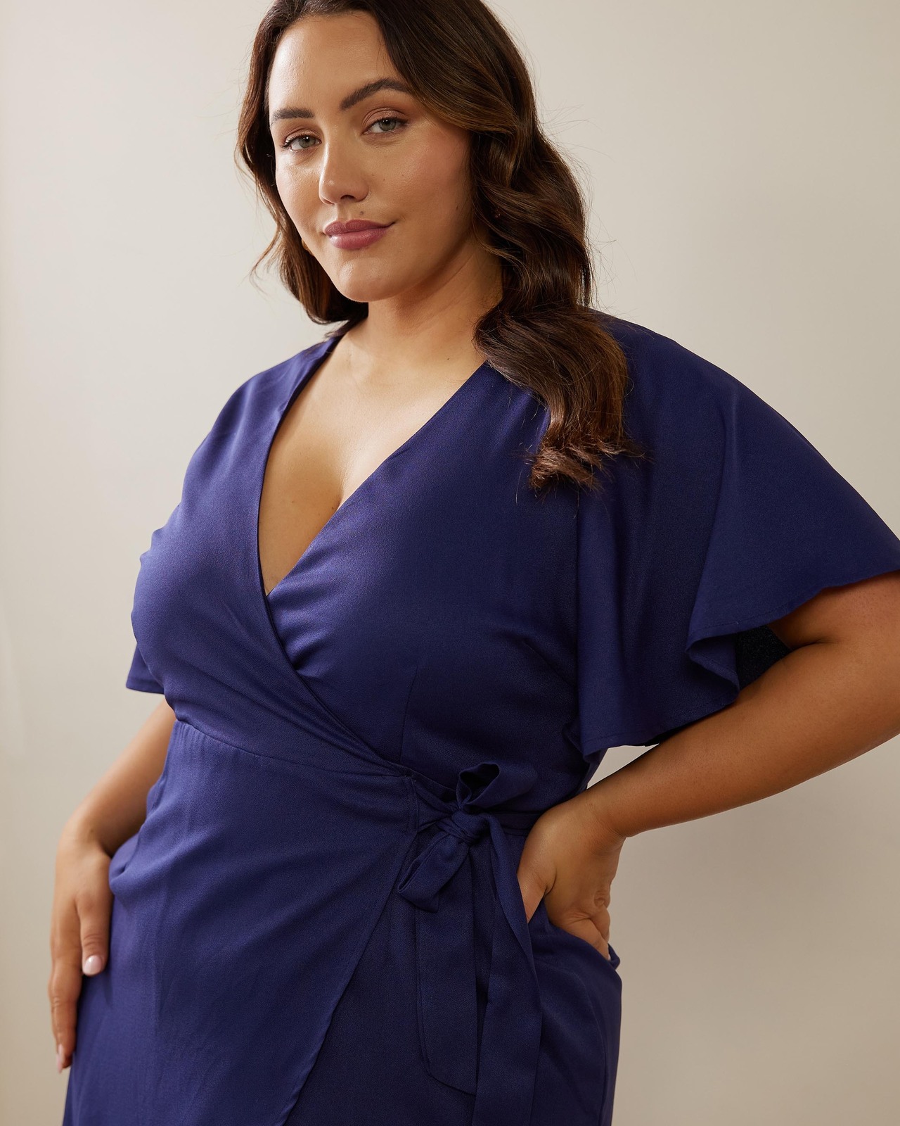Gem Wrap Mini Dress