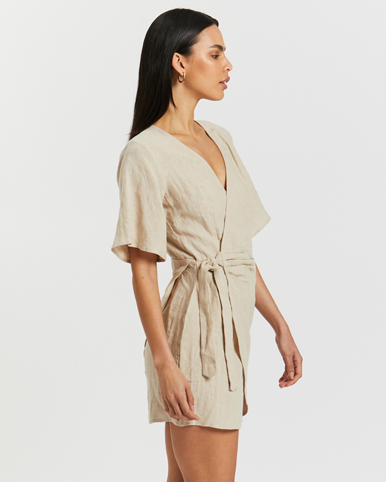 AERE Wrap Linen Dress - AirRobe AERE Wrap Linen Dress - AirRobe