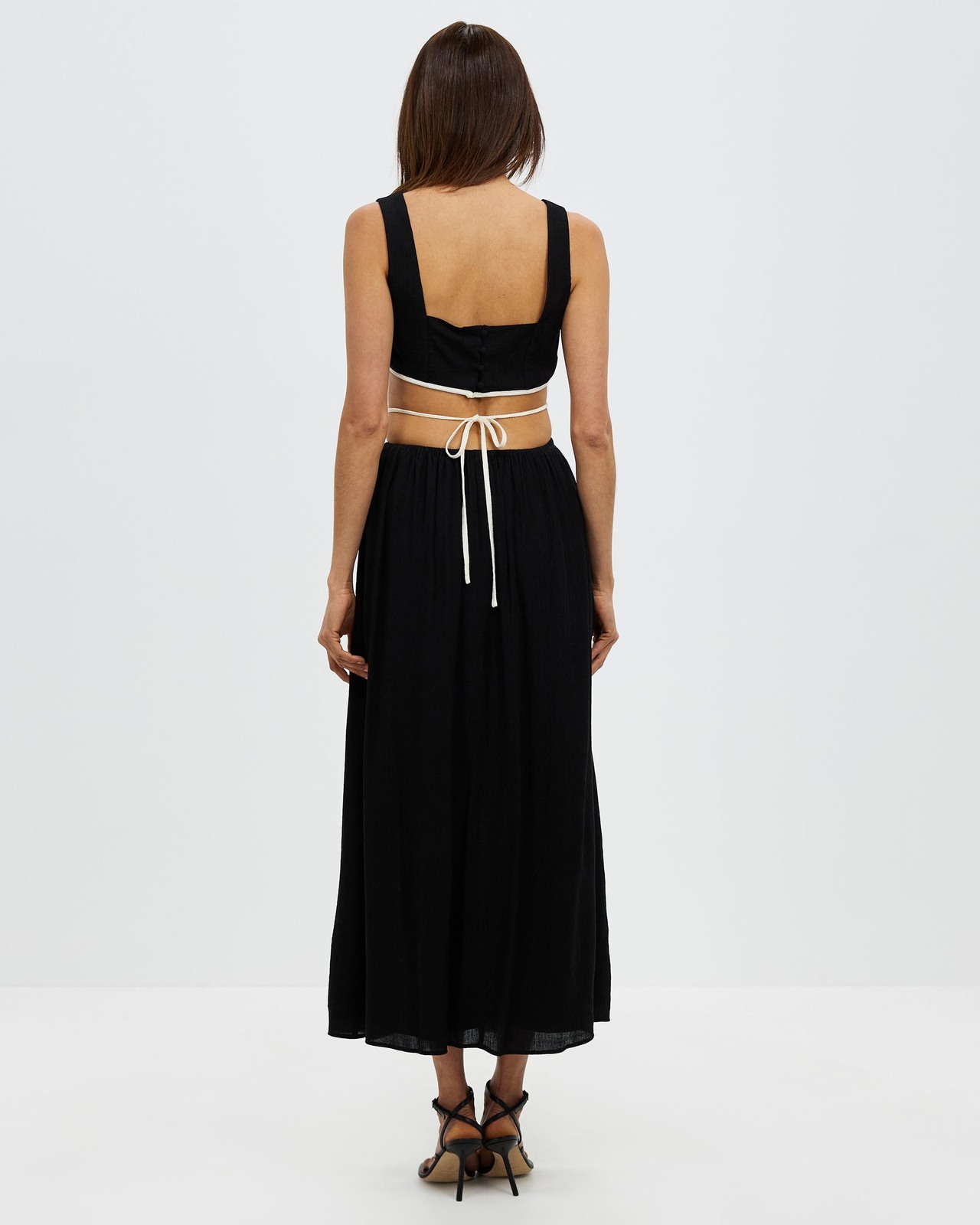 Cross Front Crinkle Maxi Dress