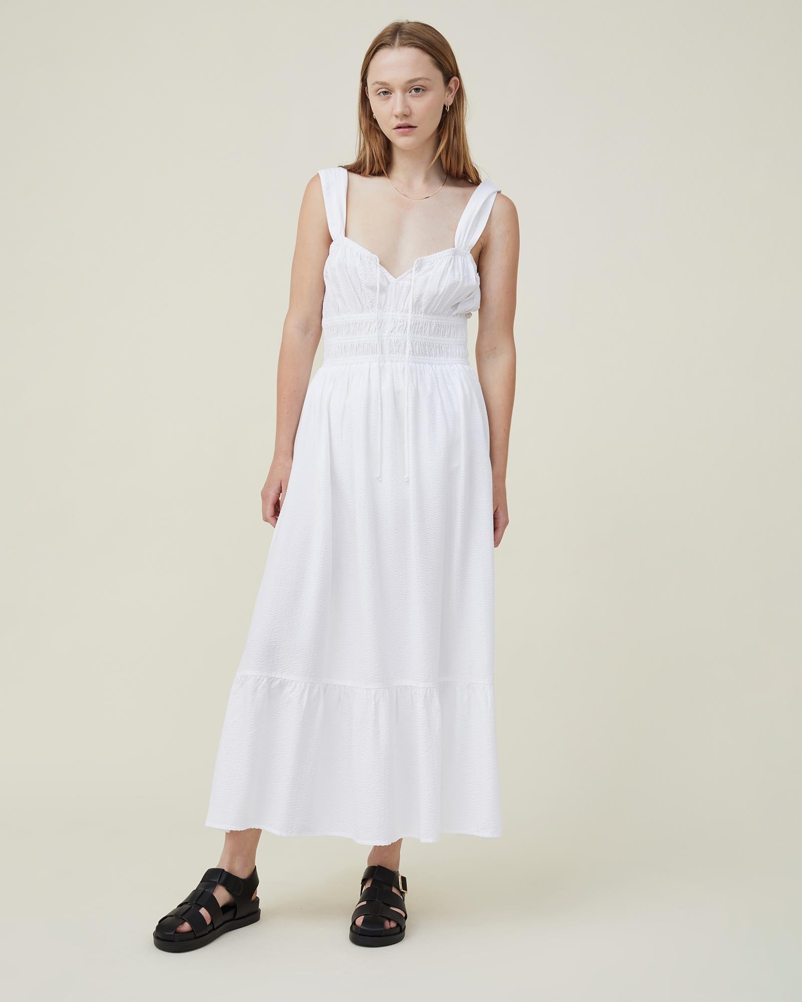 cotton on tea dress Cotton On Curve midi tea dress in black floral
