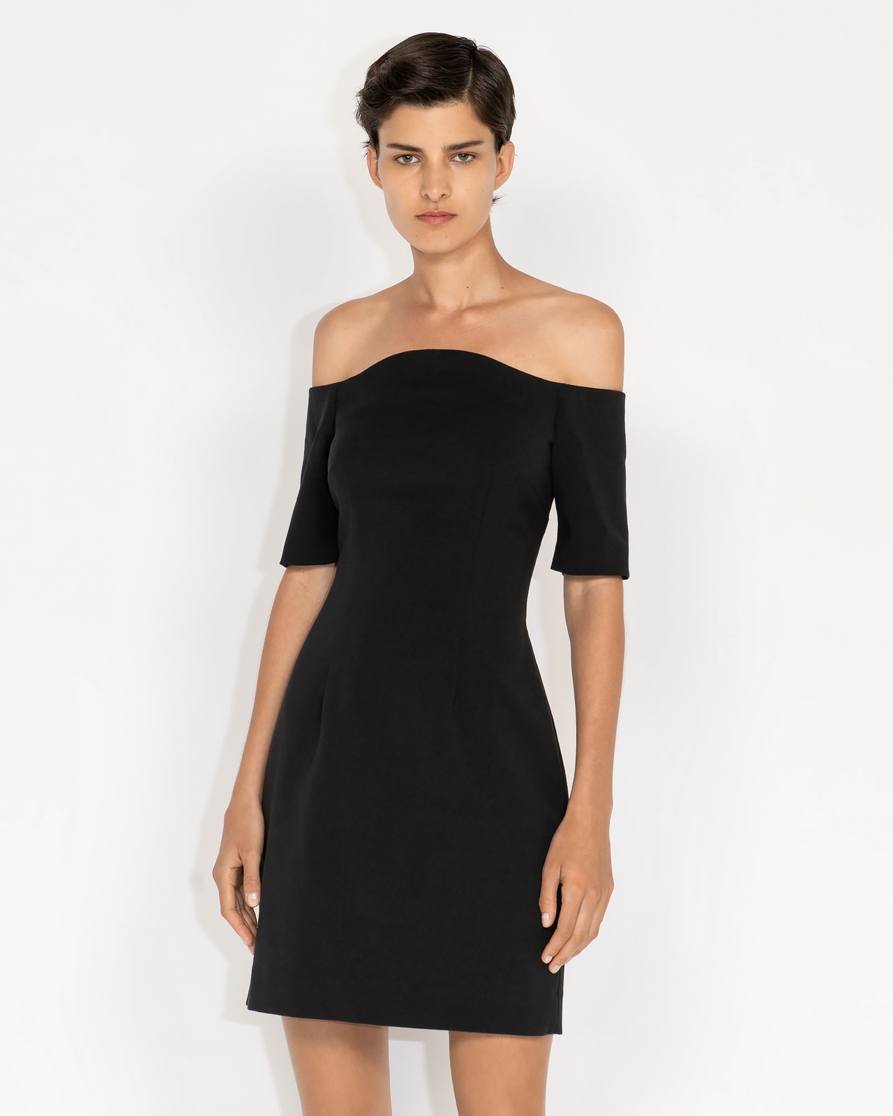 Sculpted Off Shoulder Dress