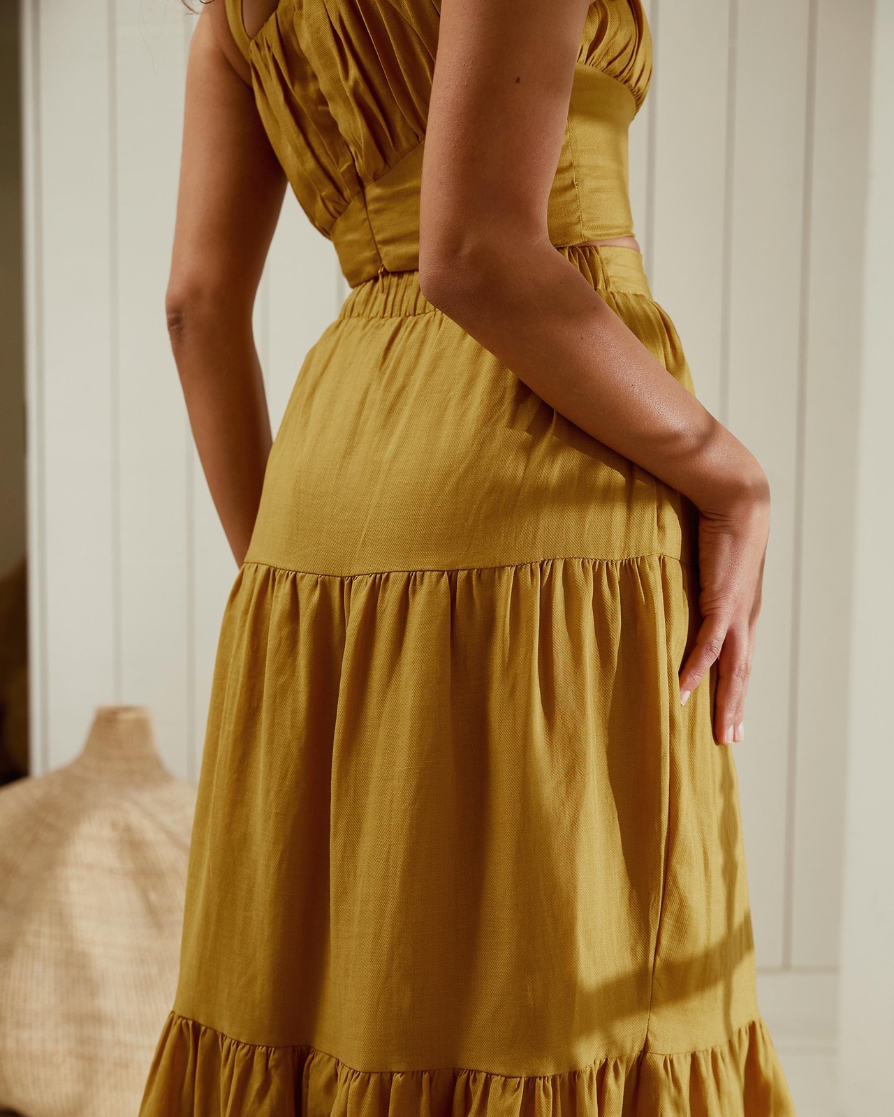AERE Tiered Maxi Skirt - AirRobe