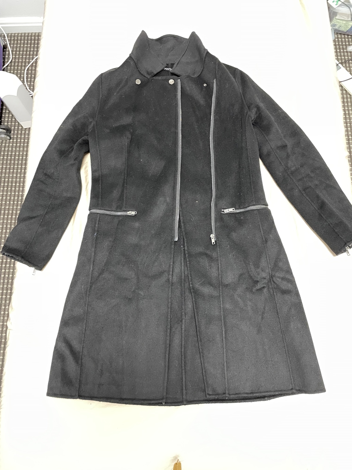 Last Chance Wool Blend Moto Coat