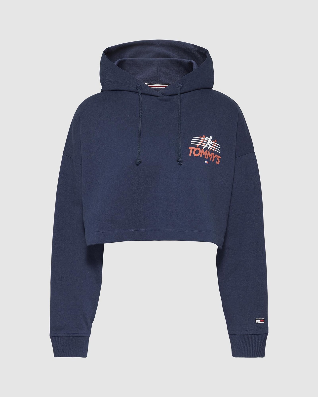 Sports Club Cropped Back Logo Hoodie