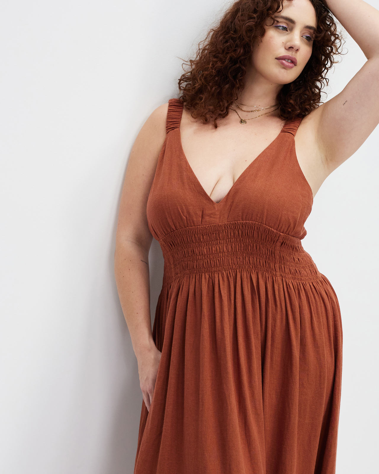 abercrombie brown dress Abercrombie & Fitch Brown Mock Neck Ribbed Dress NWT- Size S Tall (sol   The Saved Collection